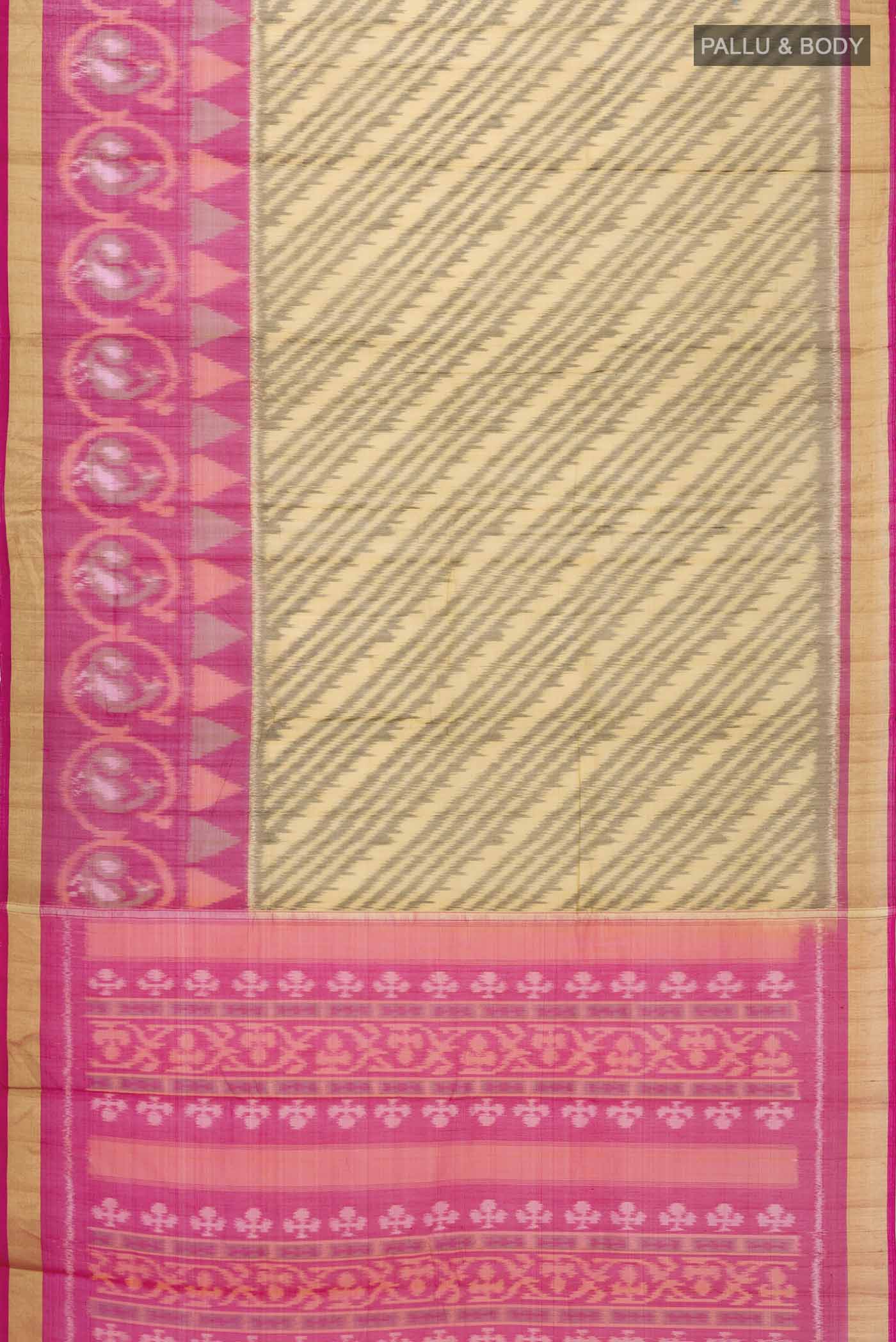 Brown Silk Cotton Saree - Image 3