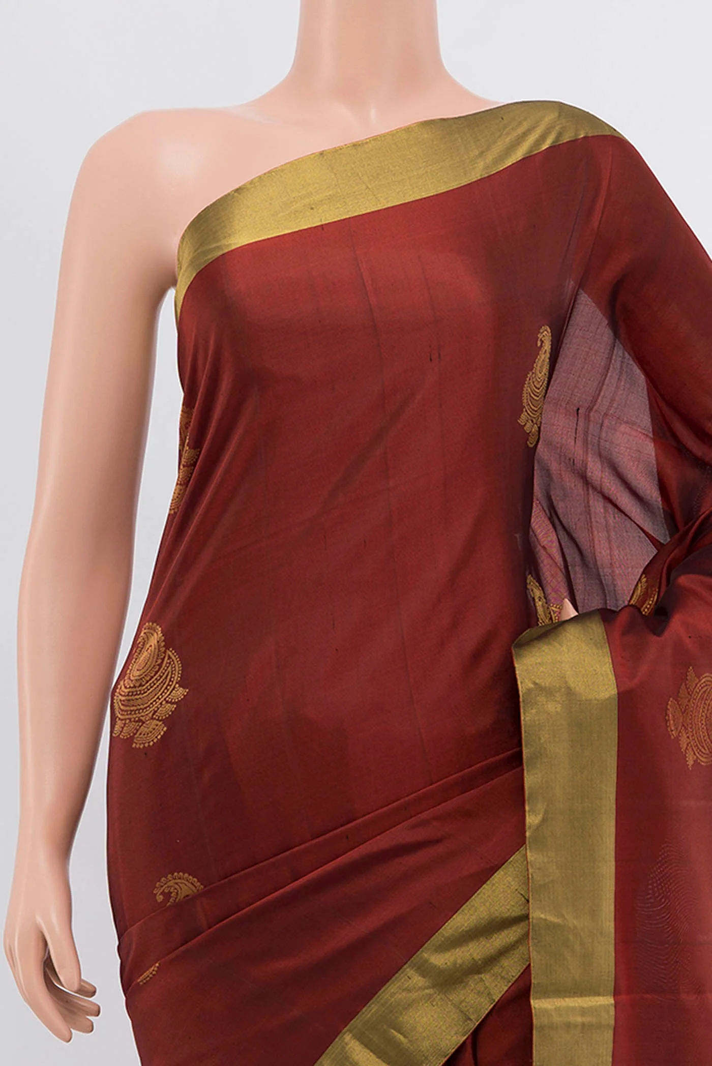 Brown Soft Silk Saree - Image 2