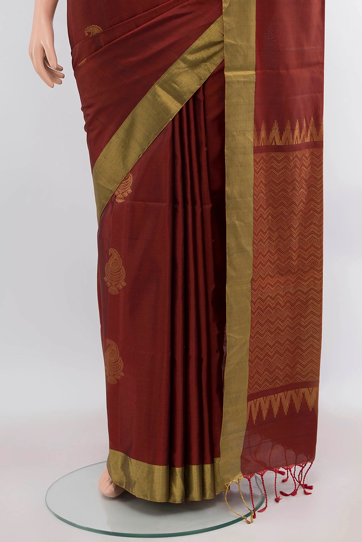 Brown Soft Silk Saree - Image 3