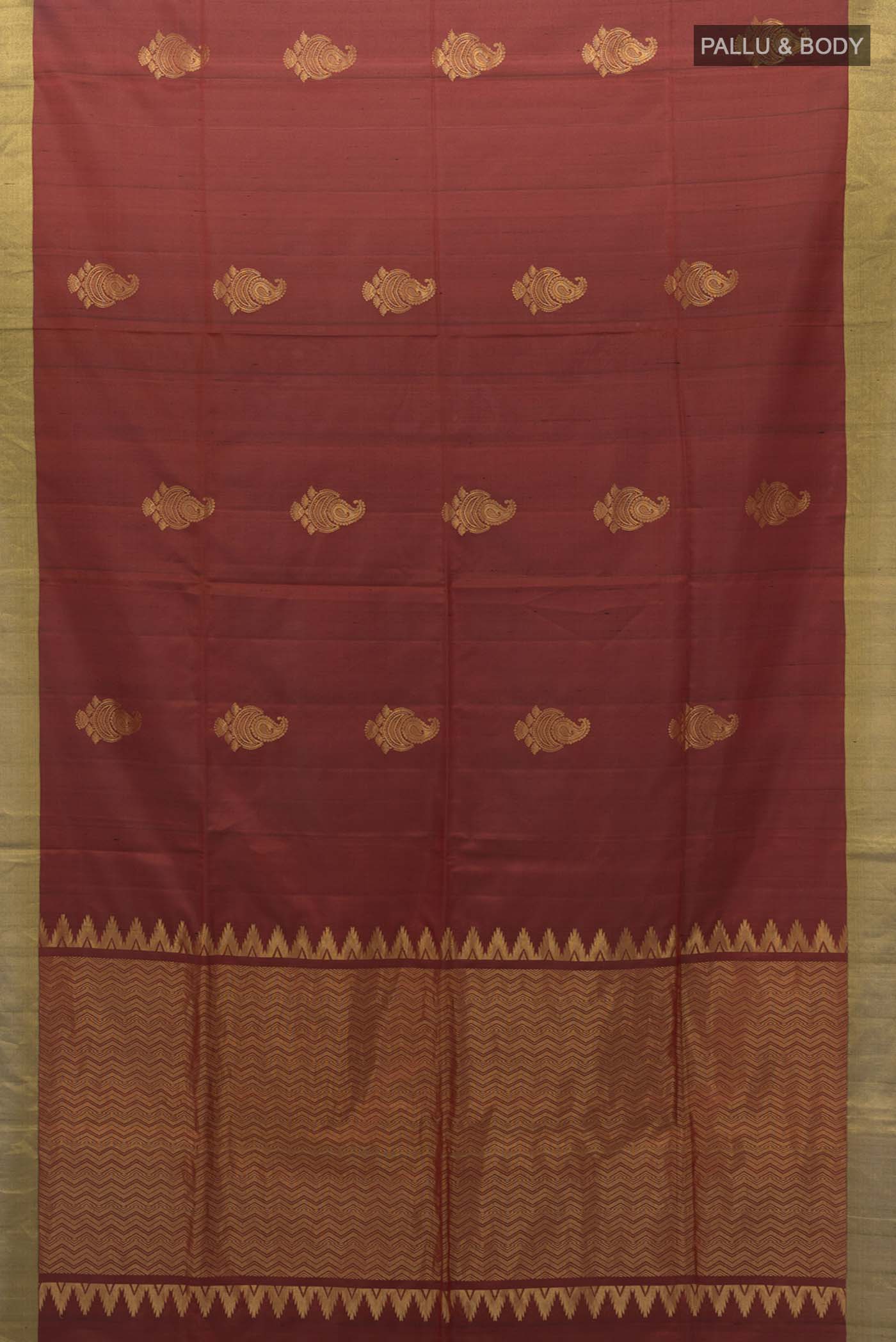 Brown Soft Silk Saree - Image 5