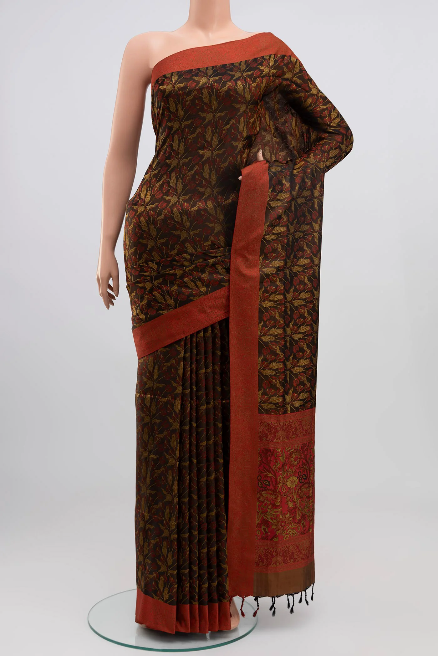 Brown Soft Silk Saree