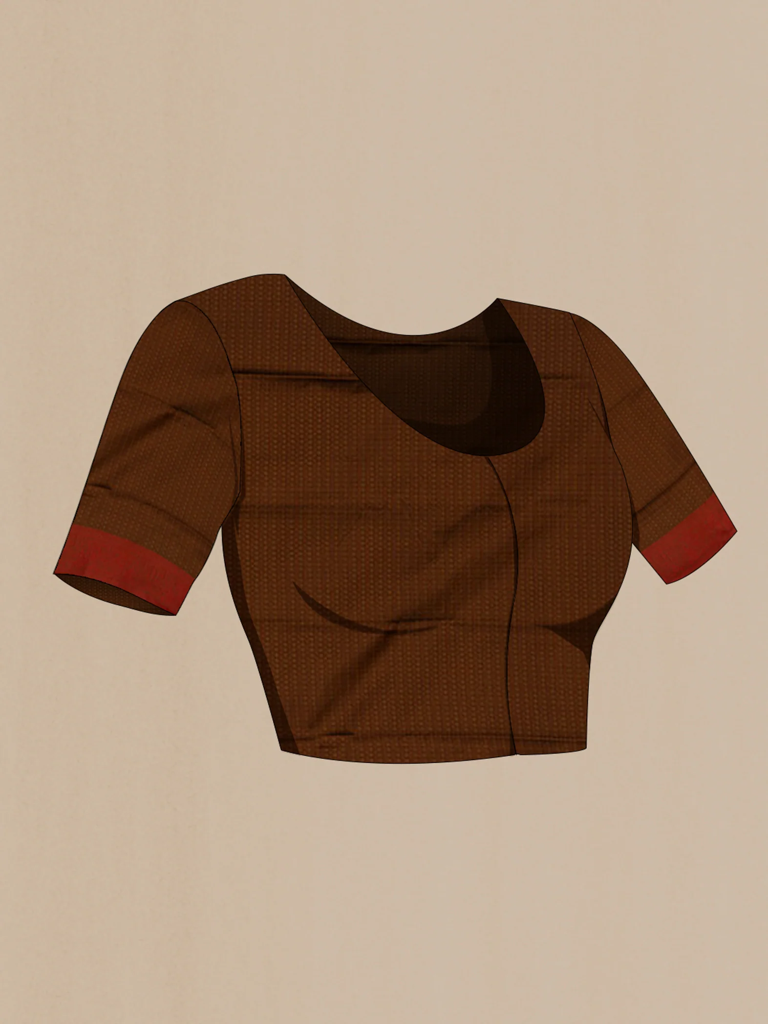 Brown Soft Silk Saree - Image 4
