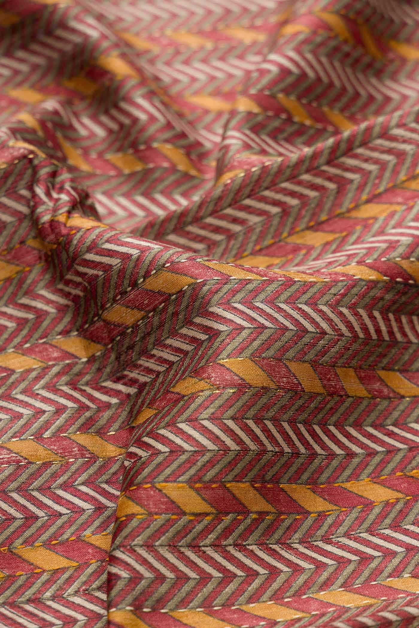 Brown Tussar Silk Saree - Image 2