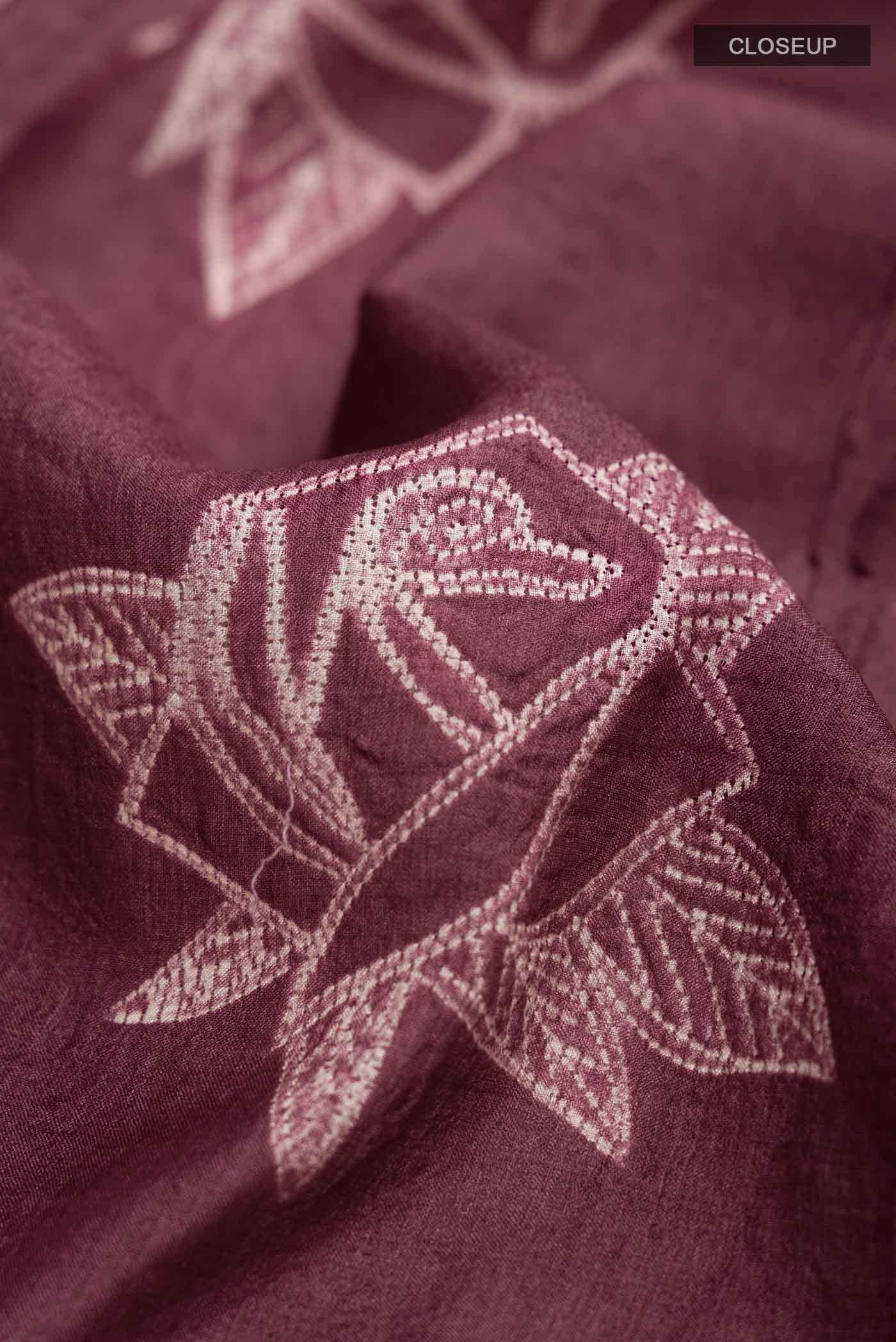 Brown Tussar Silk Saree - Image 2