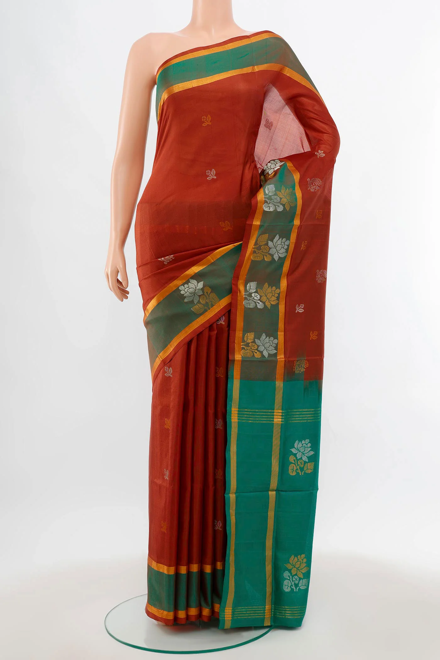 Rust Uppada Silk Saree