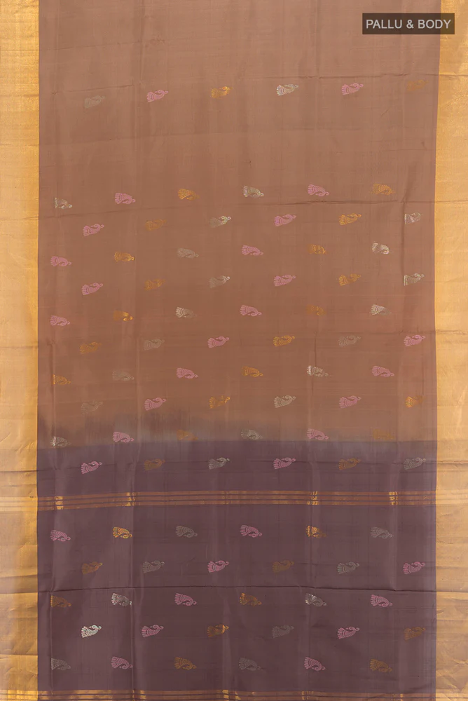 Brown Uppada Silk Saree - Image 5