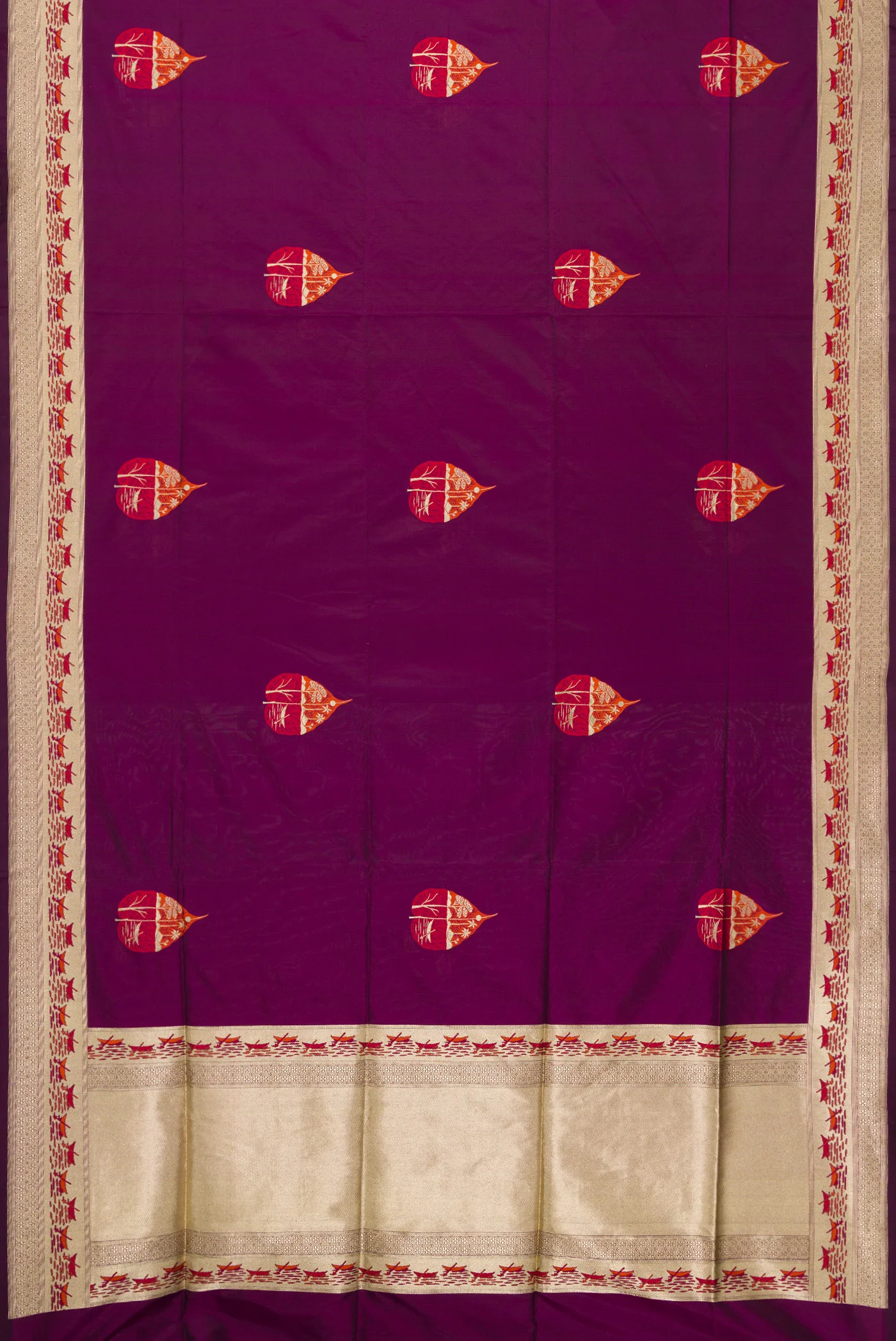 Purple Banarasi Silk Saree - Image 7