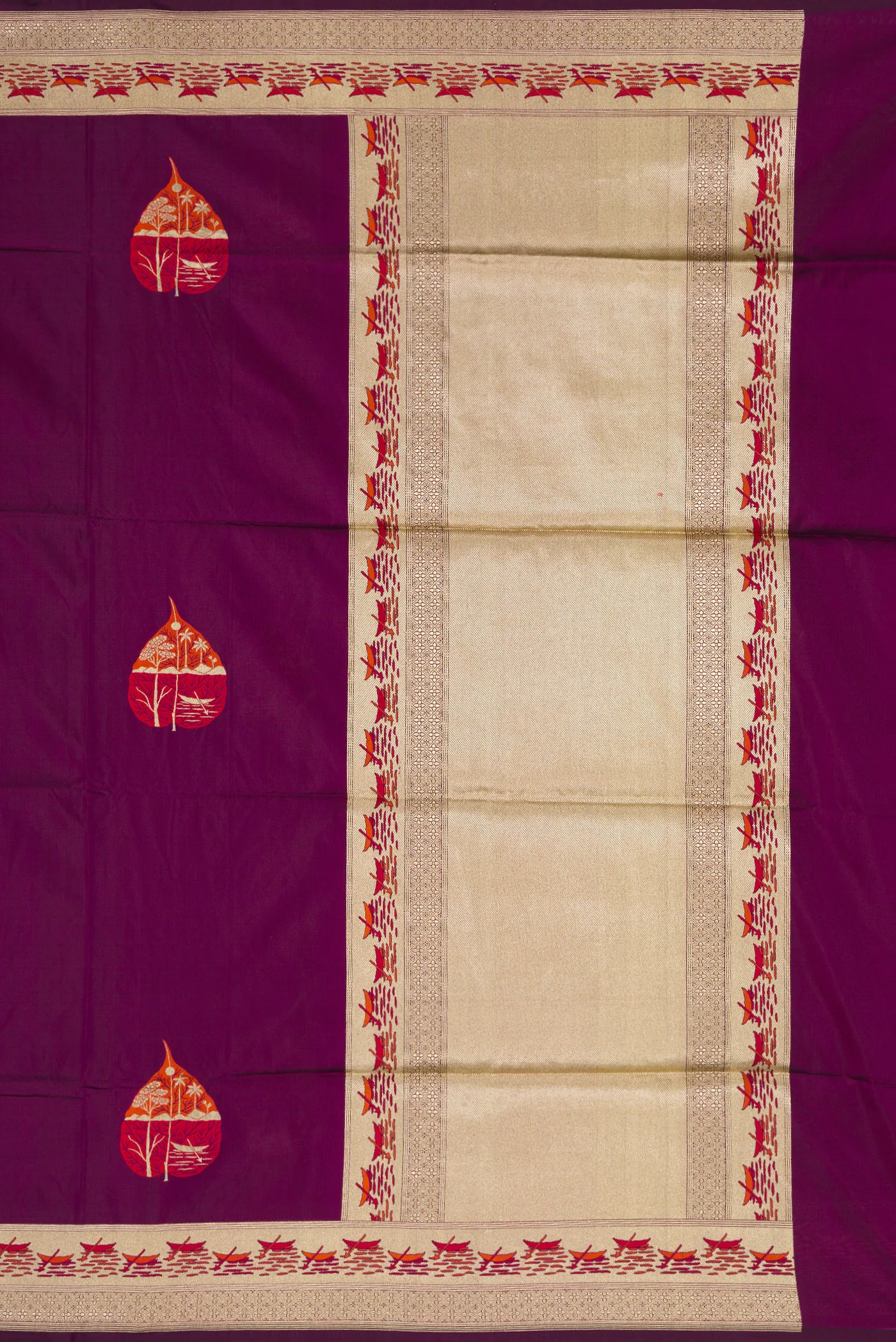 Purple Banarasi Silk Saree - Image 8