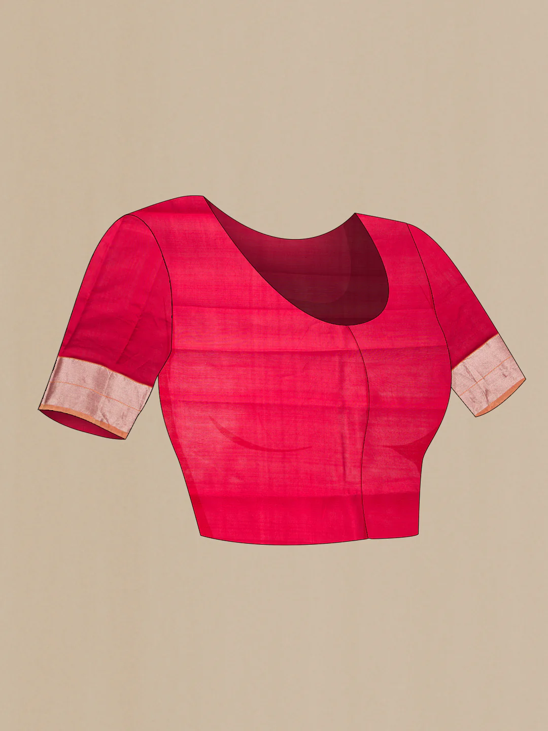 Deep Red Banarasi Silk Saree - Image 5