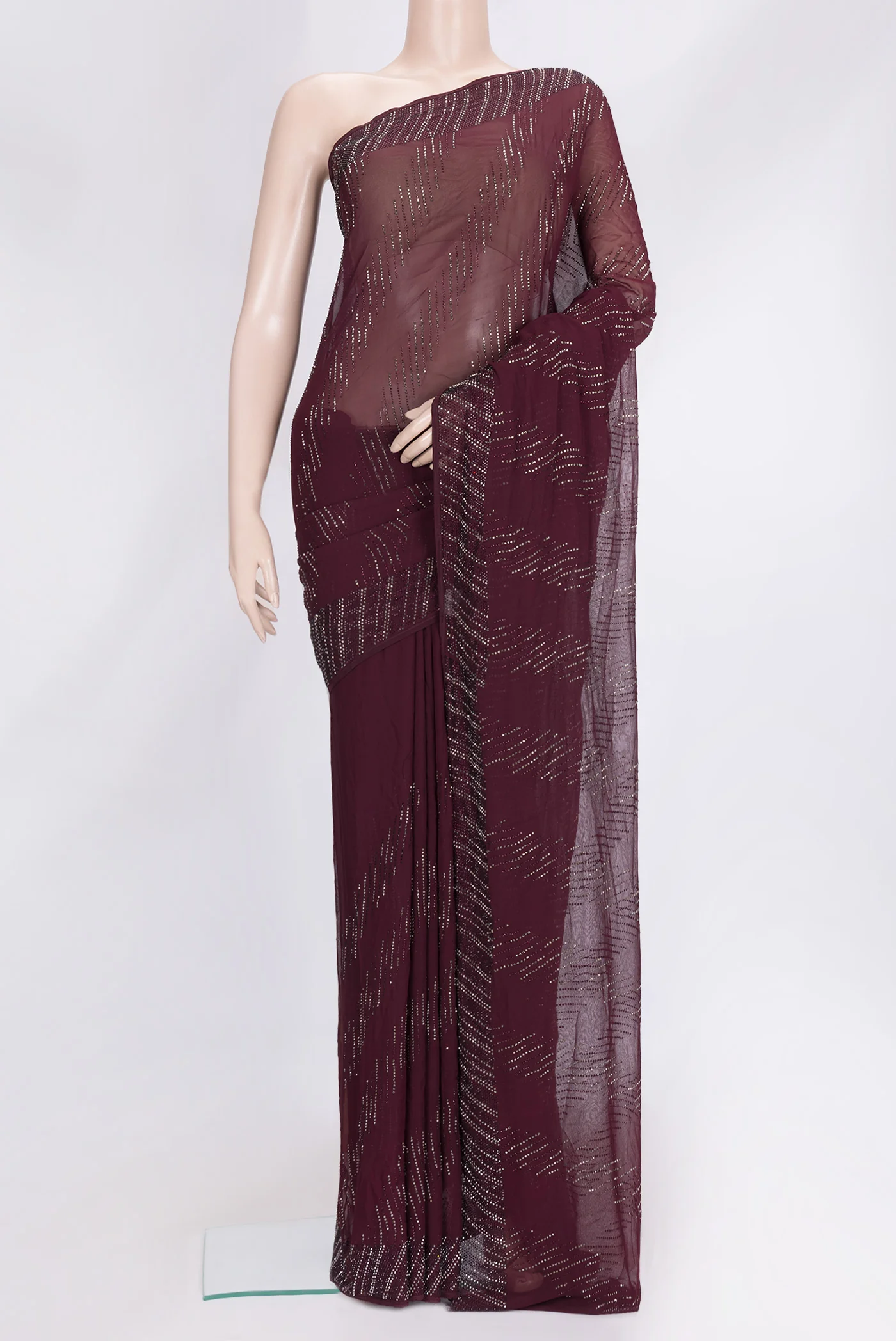 Coffee Brown Georgette Saree