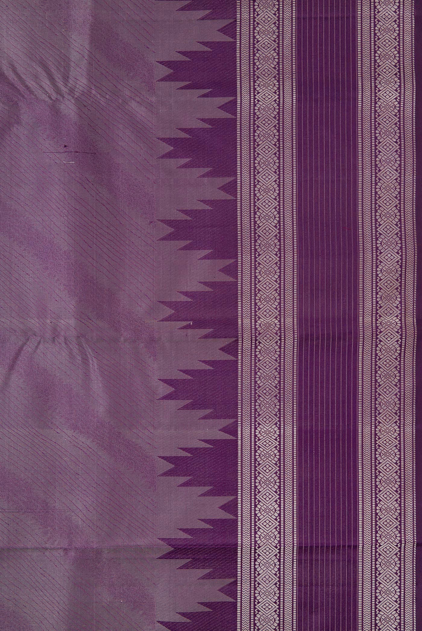 Violet Kanchipuram Silk Saree - Image 3