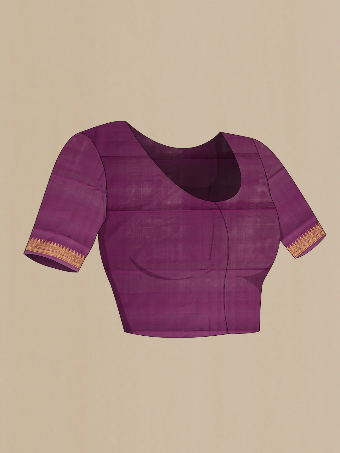 Purple Kanchipuram Silk Saree - Image 5