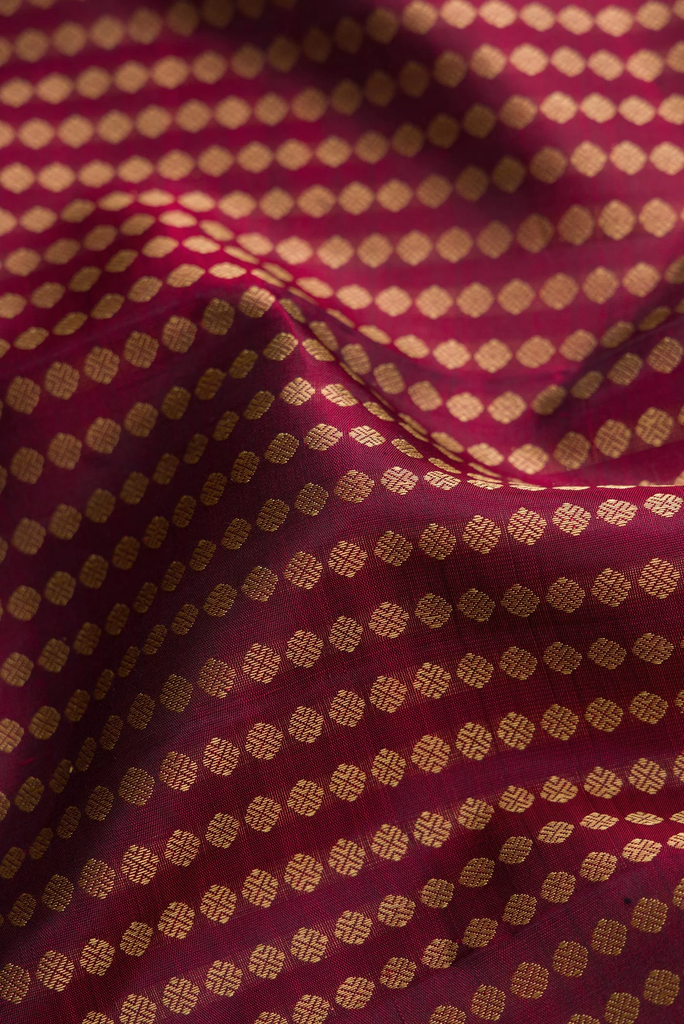 Maroon Kanjivaram Silk Saree - Image 2