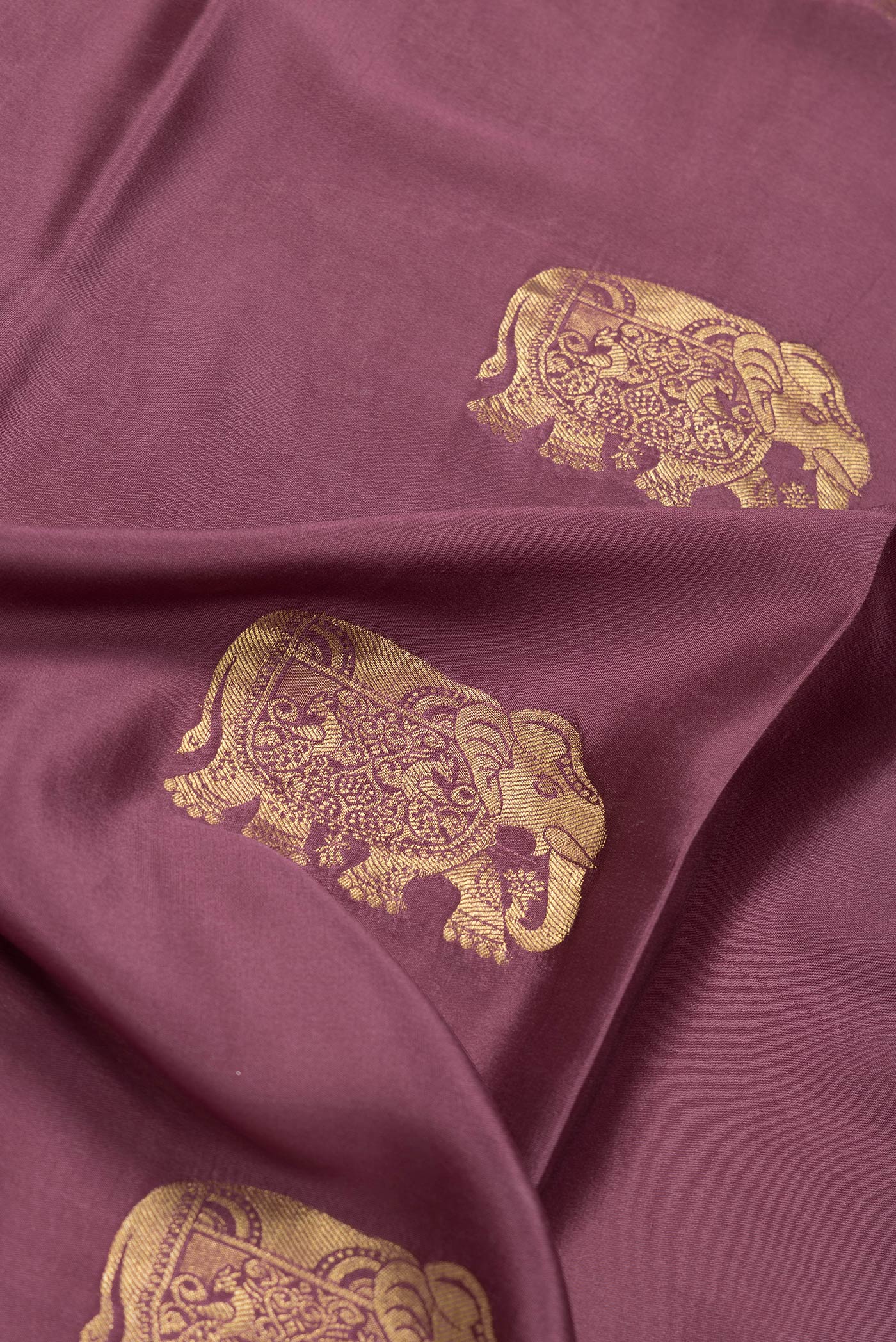 Brown Mysore Crepe Saree - Image 2