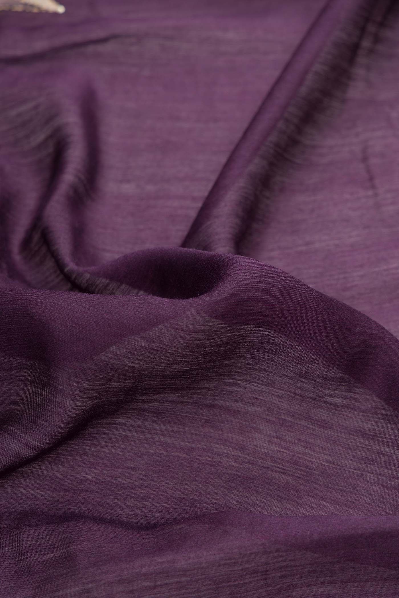Burgundy Dual Tone Tussar Silk Saree - Image 2