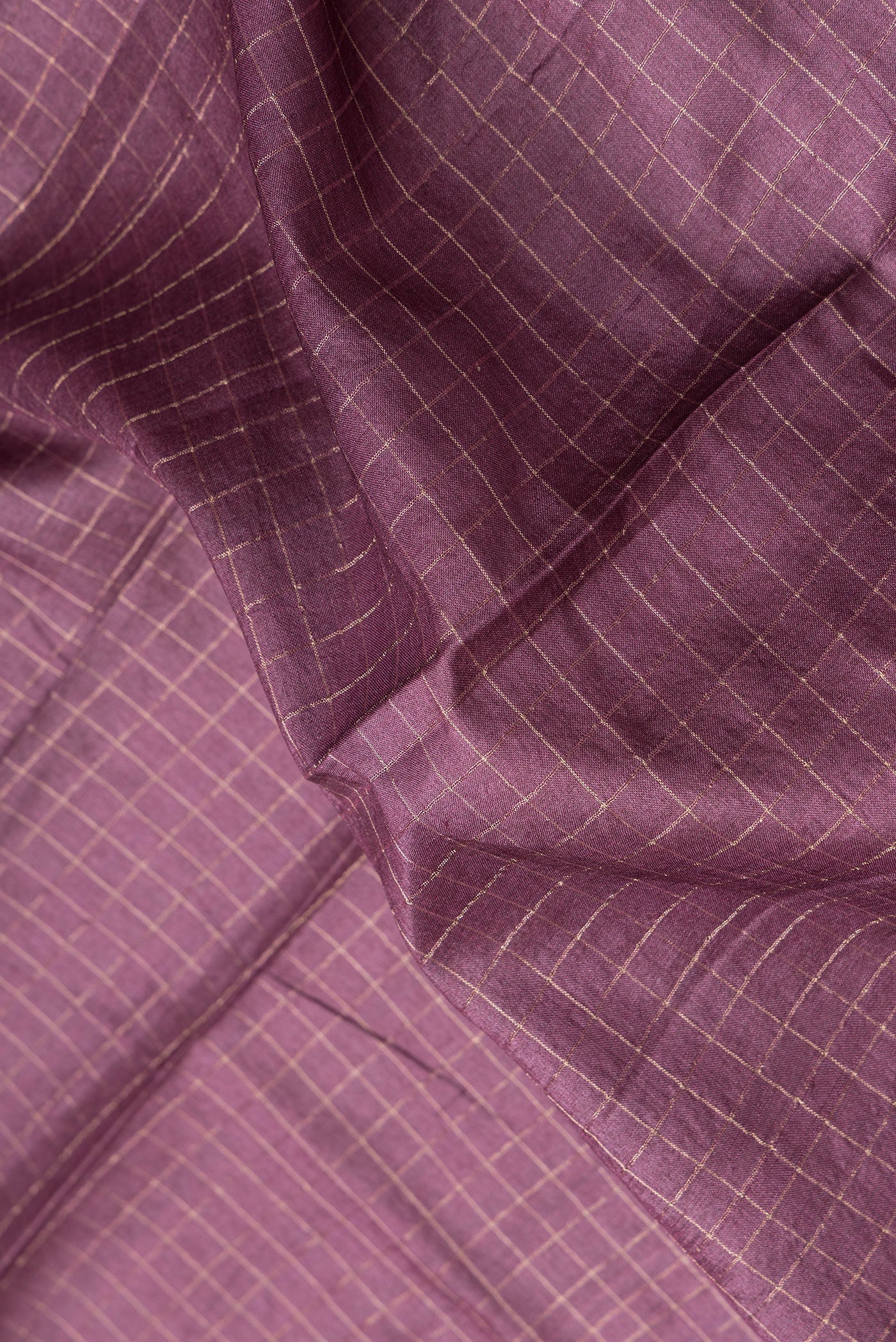 Burgundy Tussar Silk Saree - Image 2