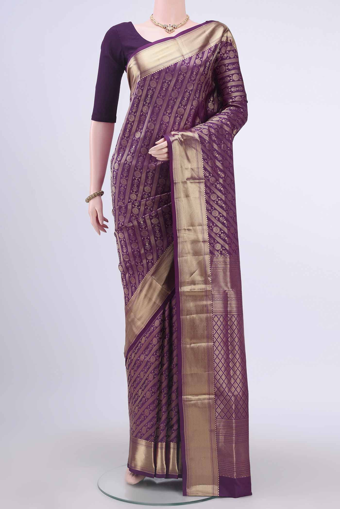 Violet Soft Silk Saree