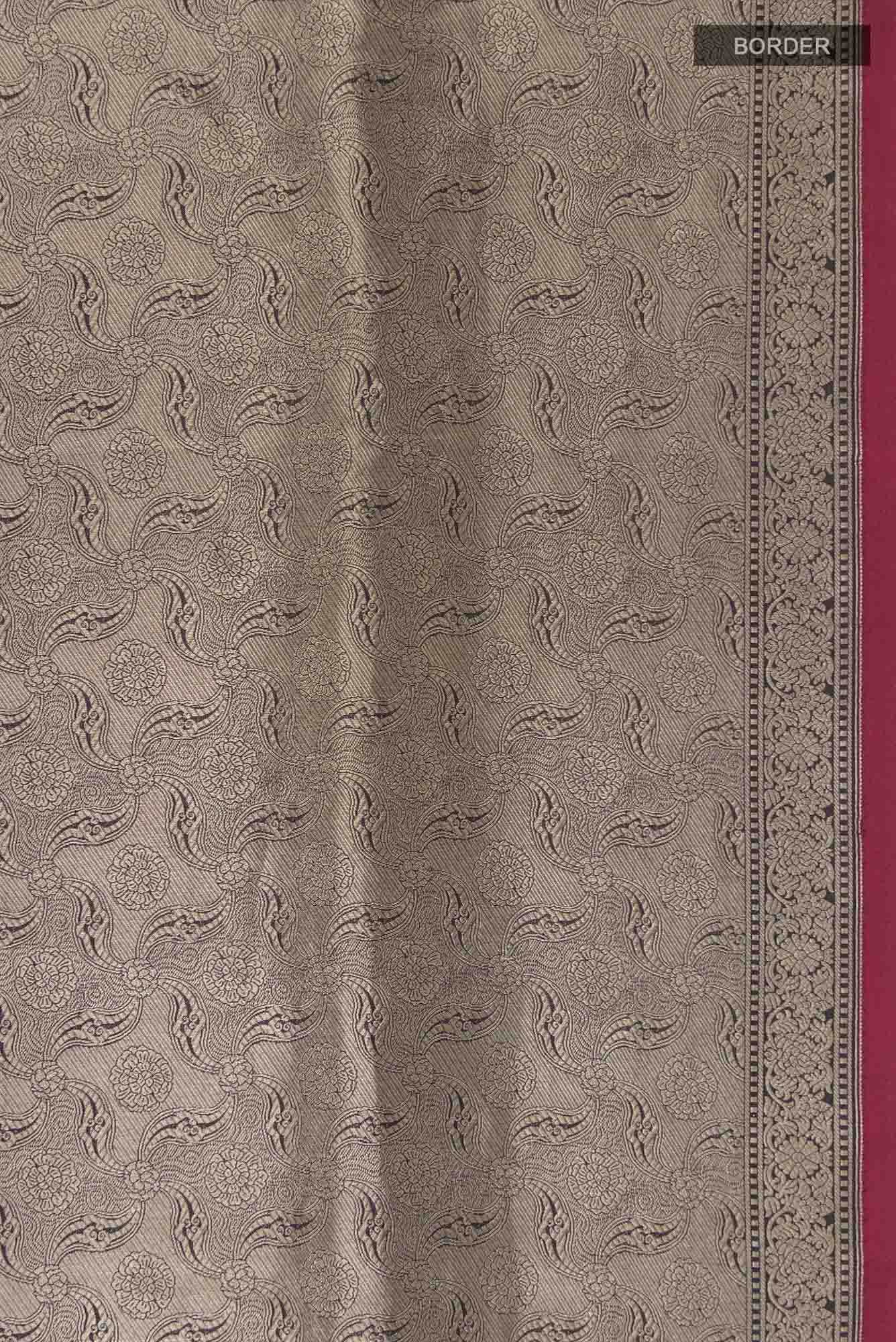 By the Bank of Ganges-Black Banarasi Silk Saree - Image 10