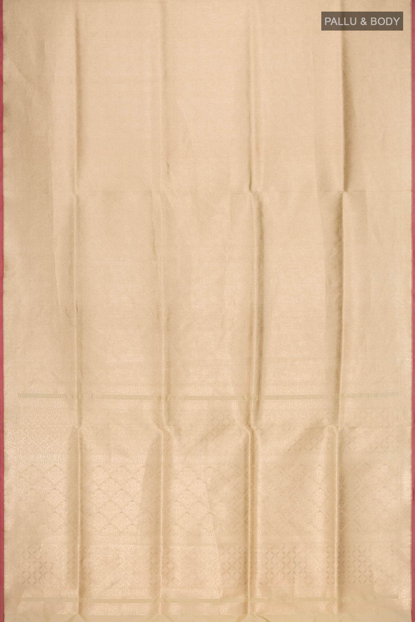 By The Bank of Ganges-Cream Banarasi Silk Saree - Image 4