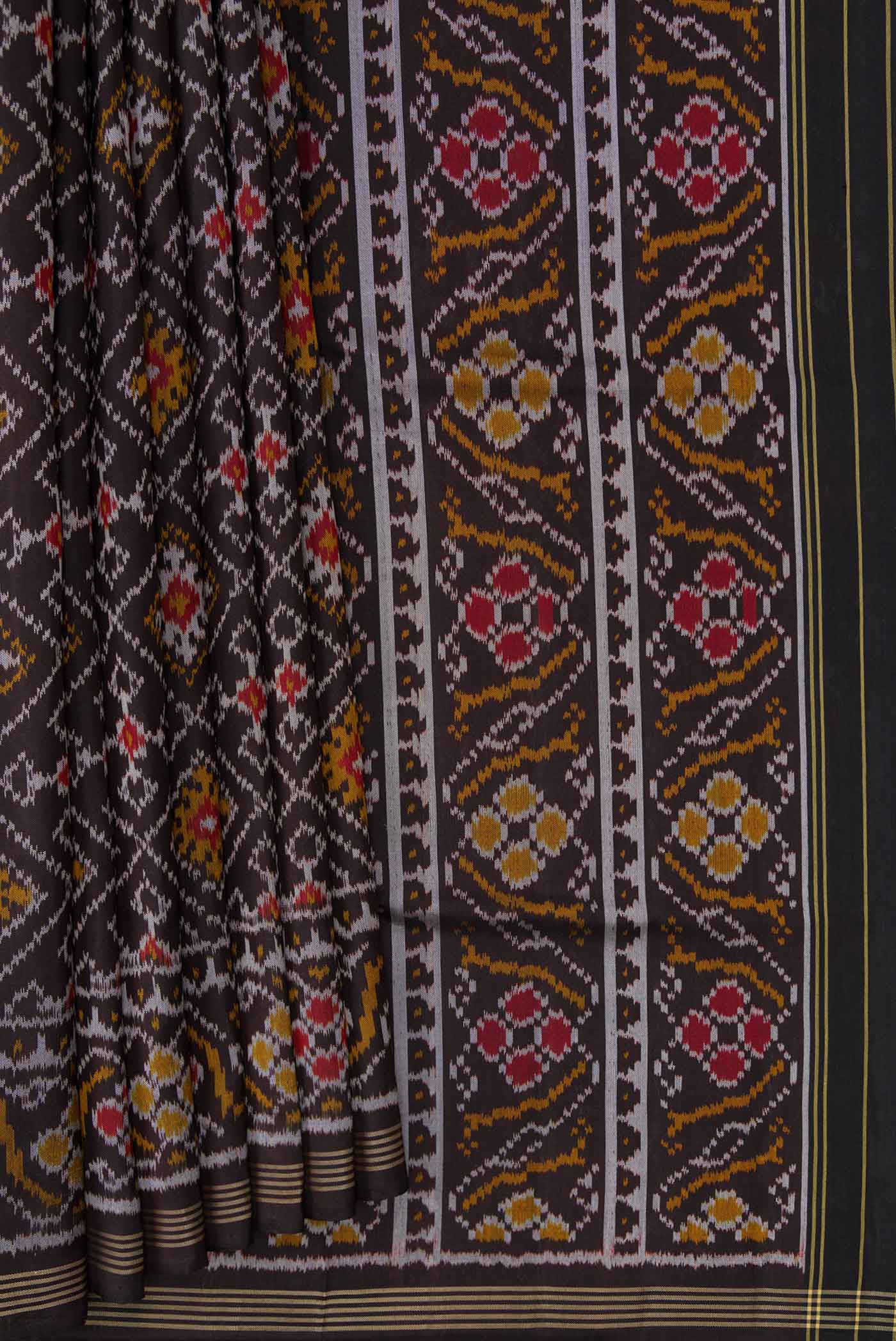 Black Pochampally Silk Saree - Image 5