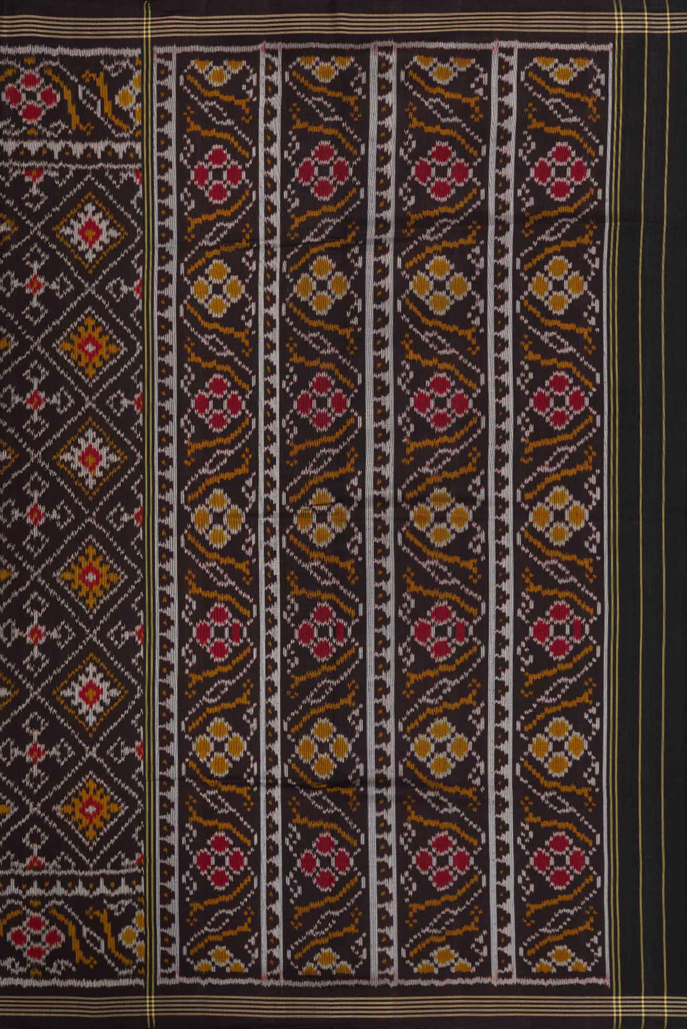 Black Pochampally Silk Saree - Image 8