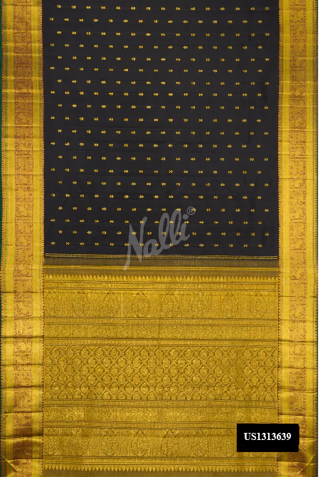 Coffee Brown Dual Tone Kanchipuram Silk Saree