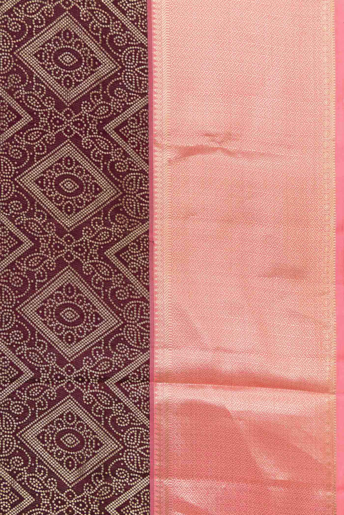 Coffee Brown Kanchipuram Silk Saree - Image 3