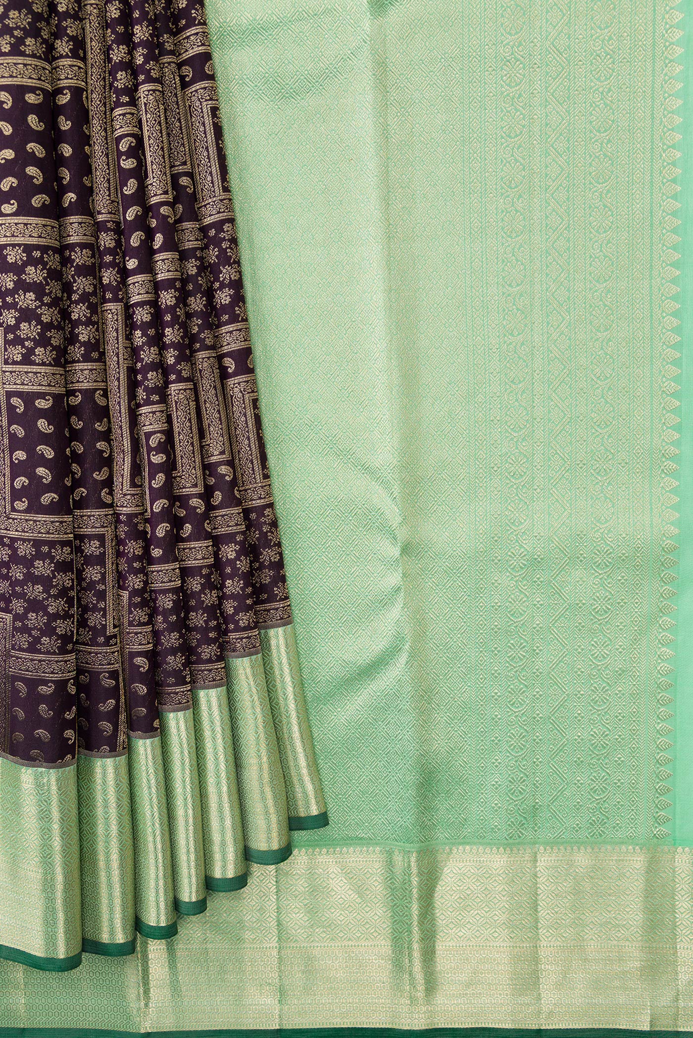 Purple Kanchipuram Silk Saree - Image 4