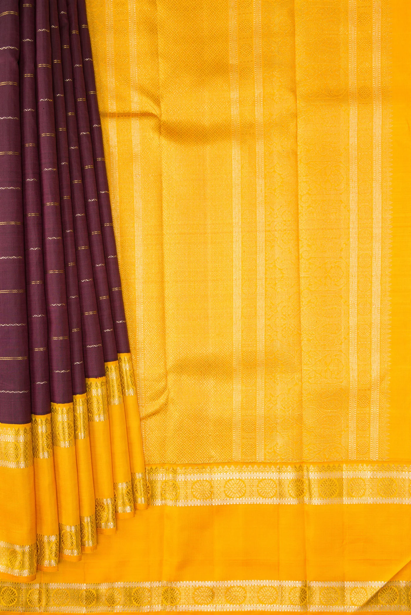 Coffee Brown Kanchipuram Silk Saree - Image 4