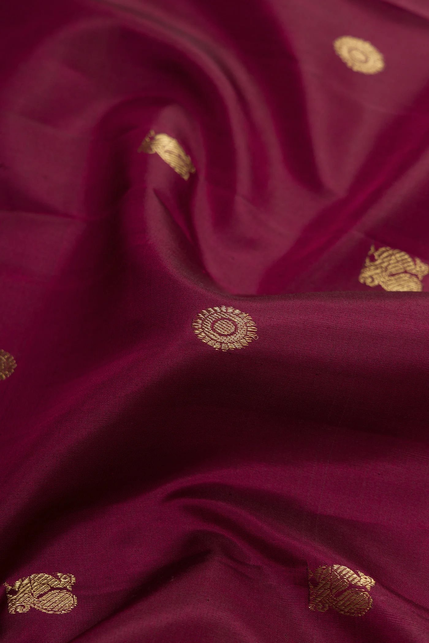 Maroon Kanjivaram Silk Saree - Image 2