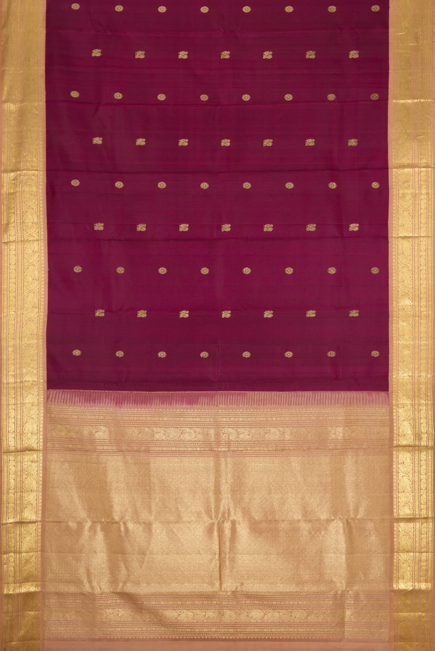 Maroon Kanjivaram Silk Saree - Image 6