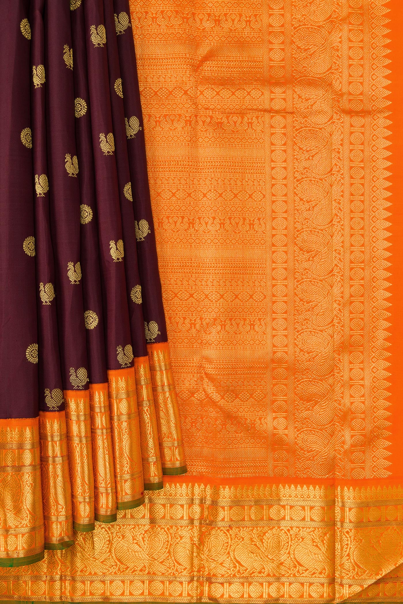 Coffee Brown Kanjivaram Silk Saree - Image 4