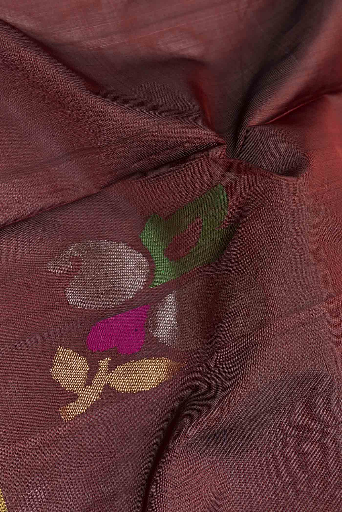 Coffee Brown Uppada Silk Saree - Image 2