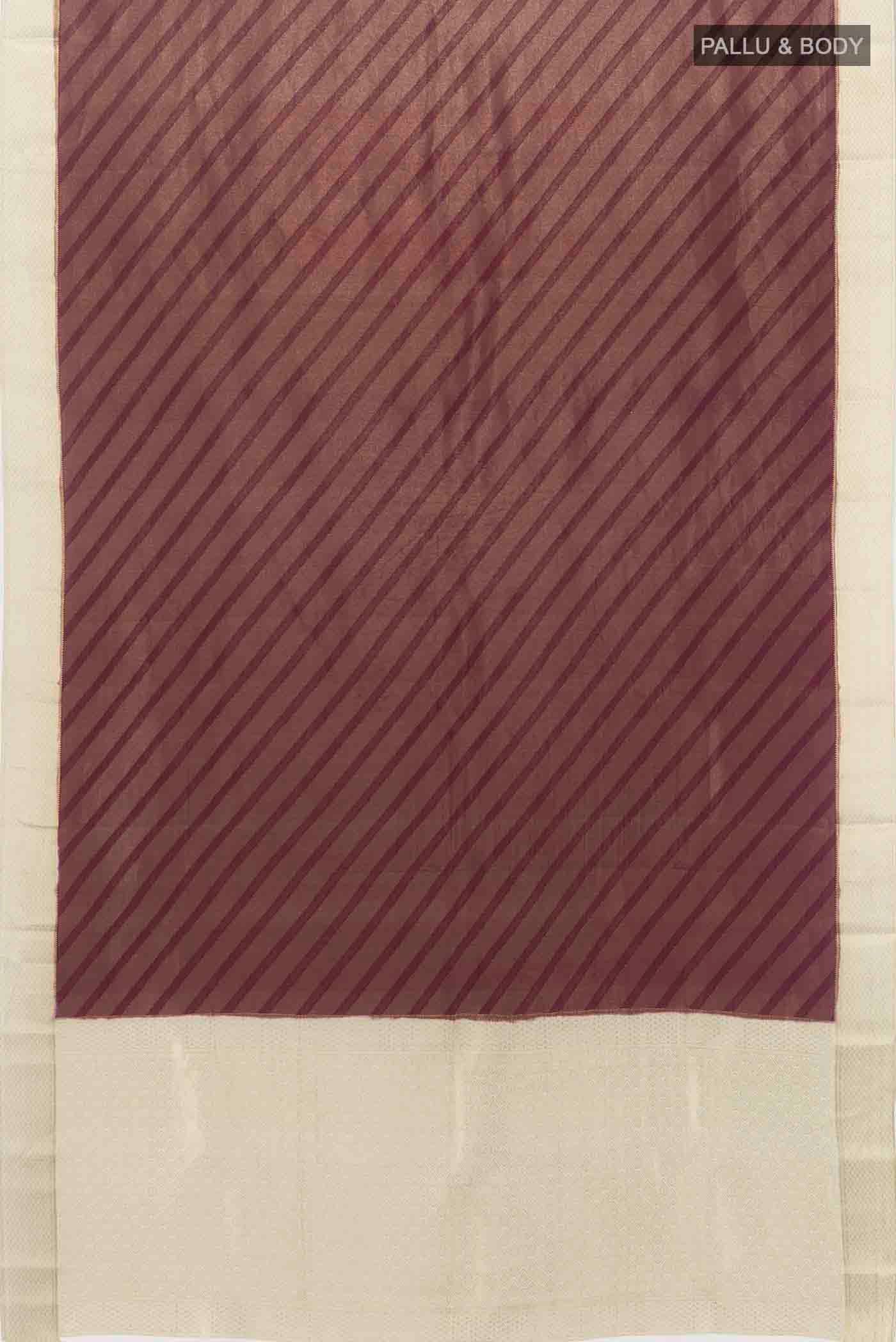 Purple Mysore Crepe Saree - Image 5