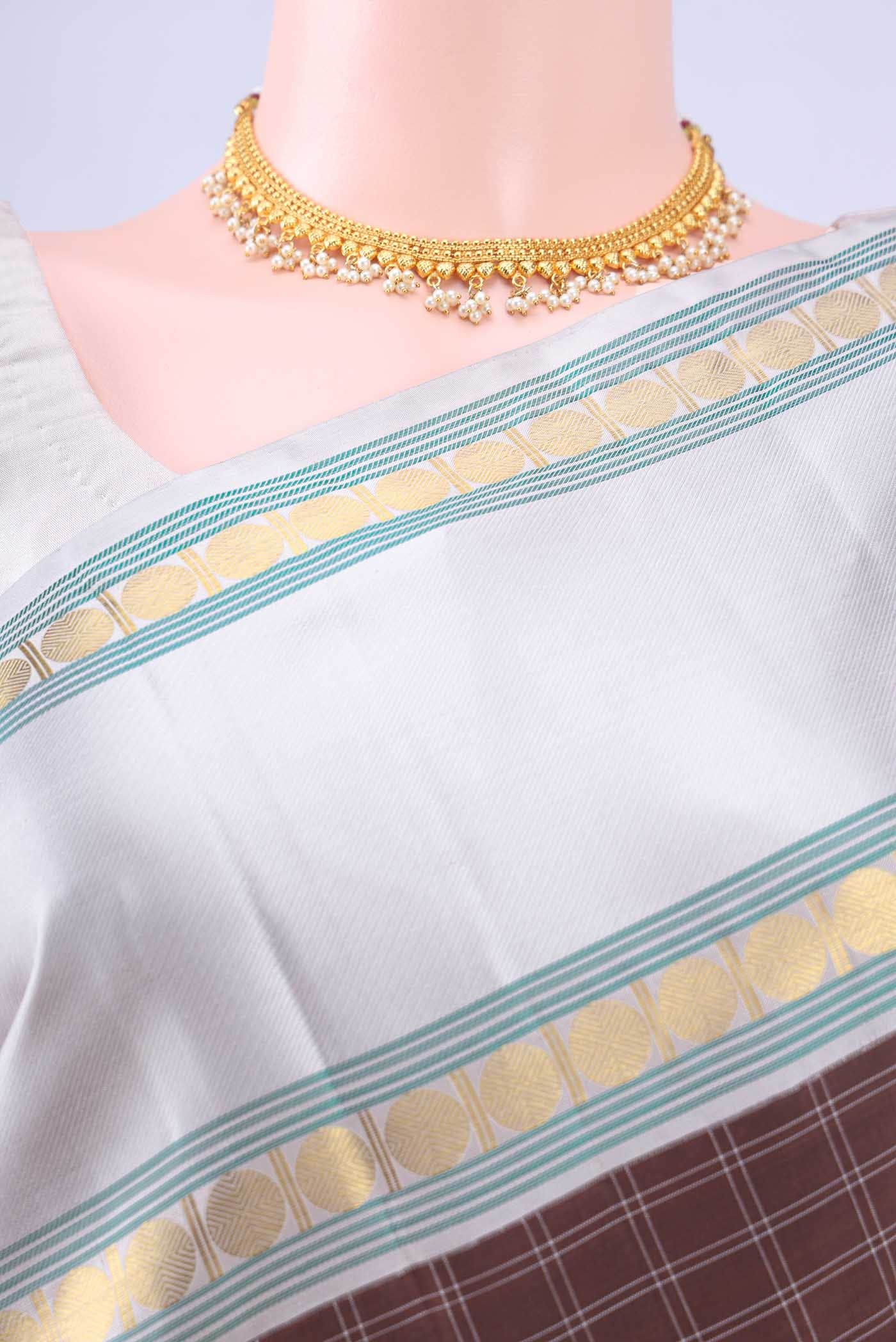 Coffee Brown Kanjivaram Silk Saree - Image 3