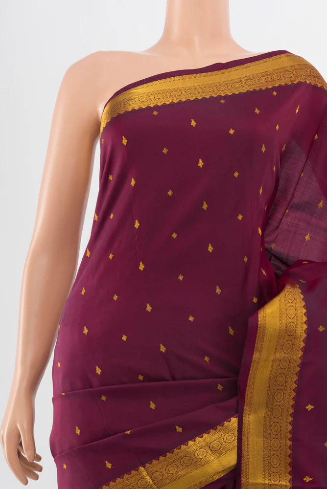 Coffee Brown Kanchipuram Silk Saree - Image 2