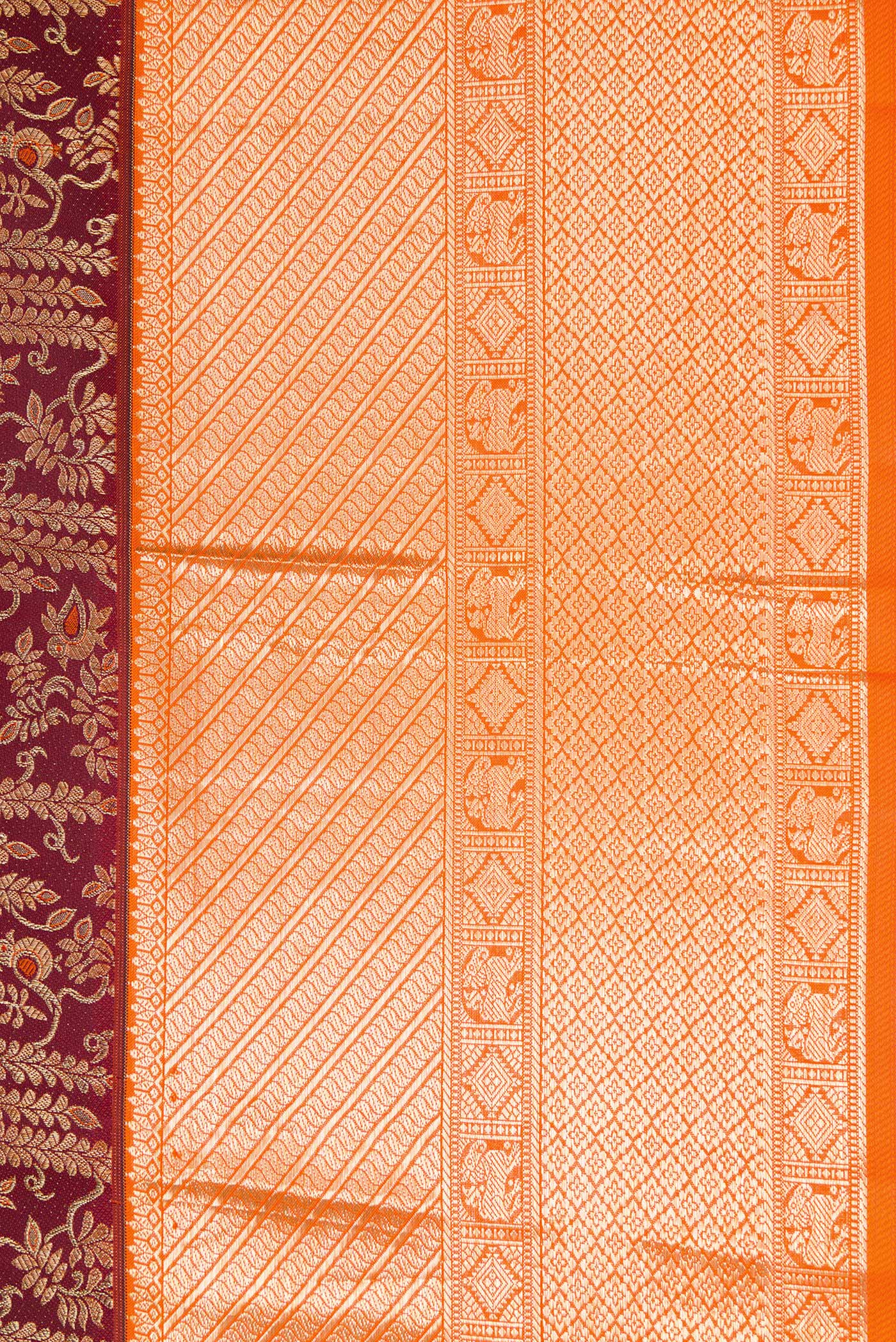 Coffee Brown Kanchipuram Silk Saree - Image 3