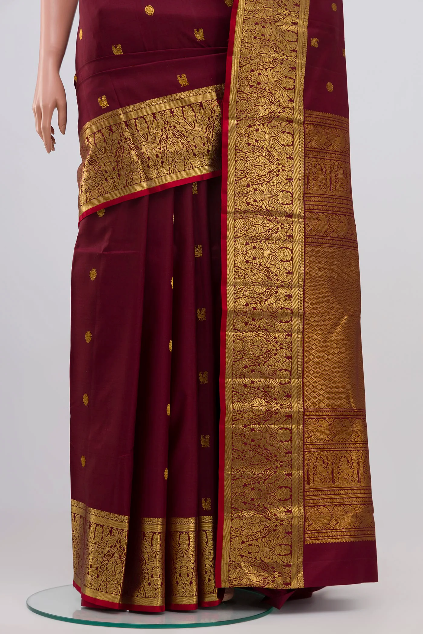 Coffee Brown Kanjivaram Silk Saree - Image 3