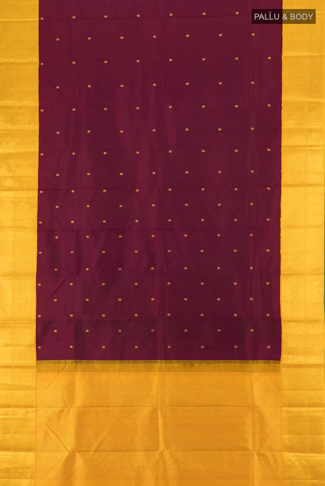 Pure Silk Pure Zari Coffee Brown Kanjivaram Saree - Image 5