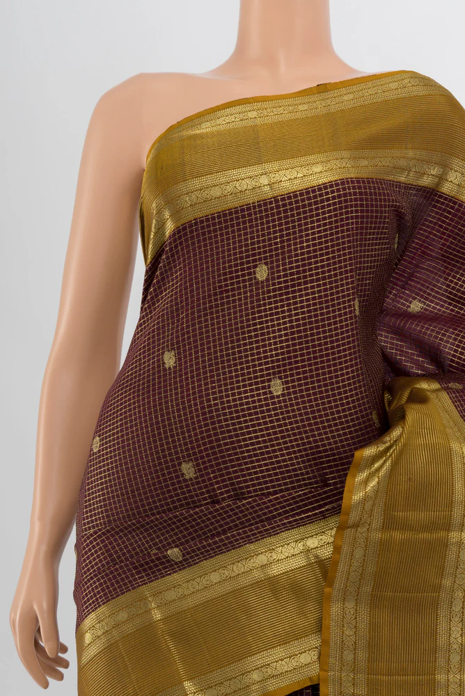 Coffee Brown Kanjivaram Silk Saree - Image 2