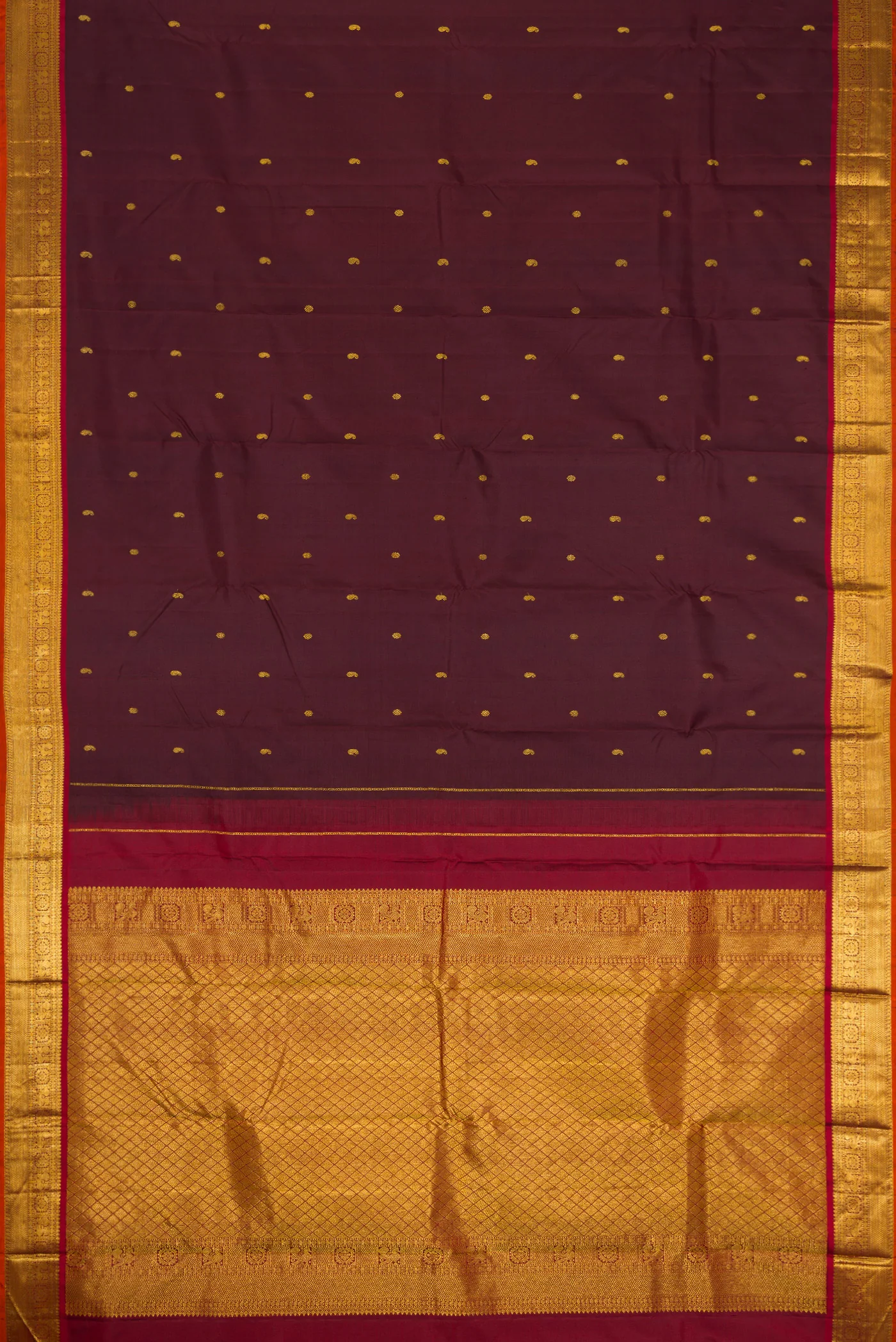Coffee Brown Kanjivaram Silk Saree - Image 6