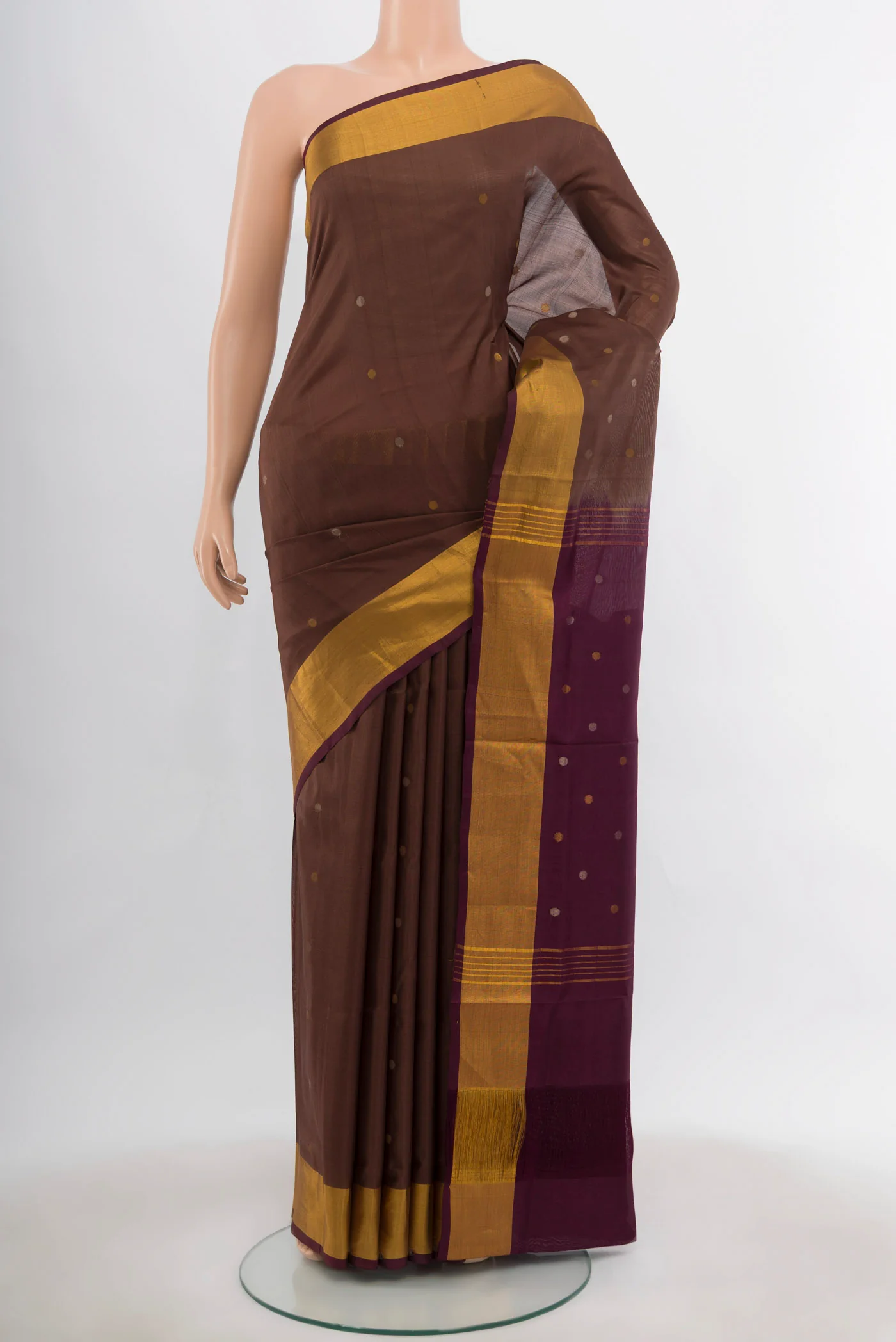 Brown Uppada Silk Saree