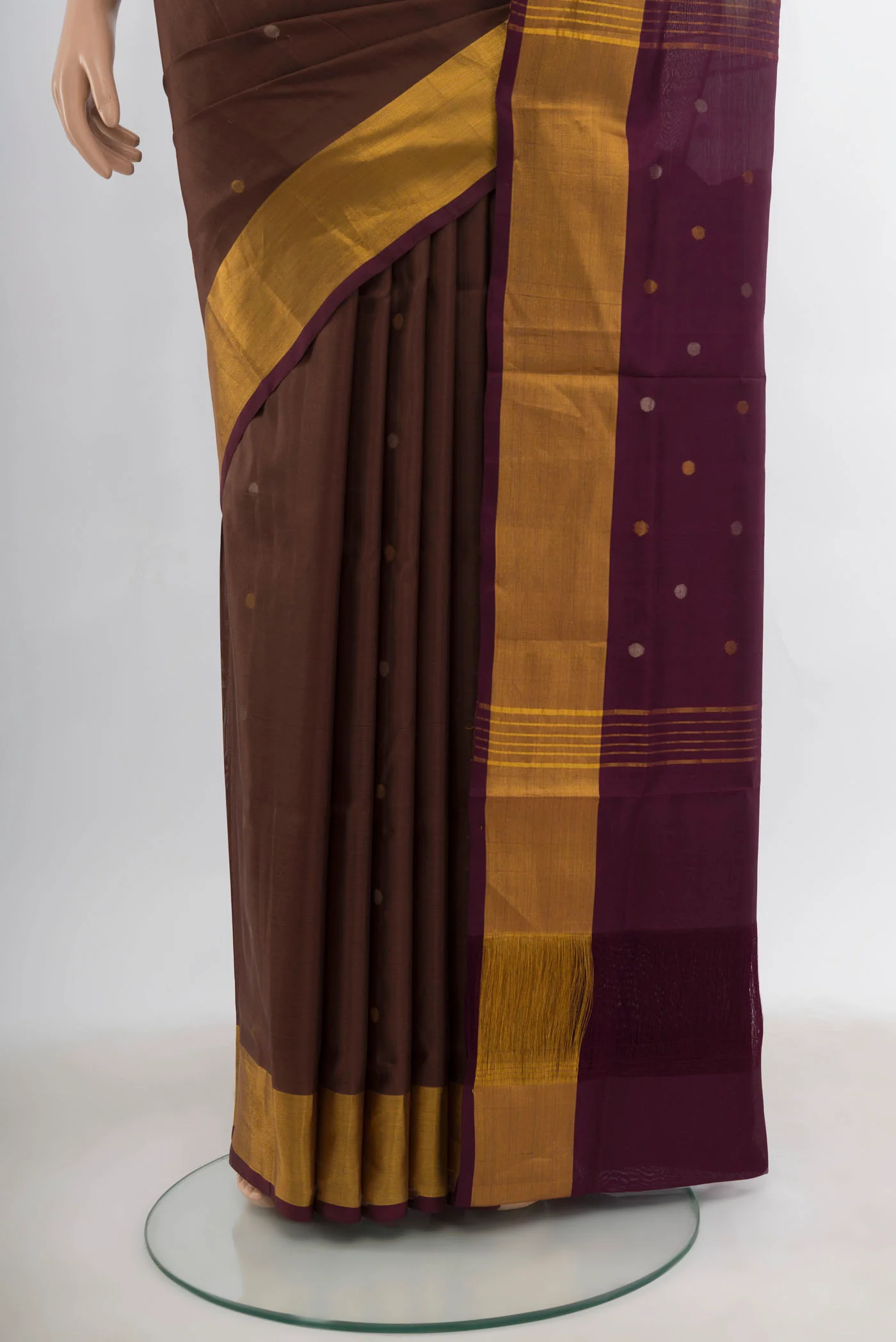 Brown Uppada Silk Saree - Image 3