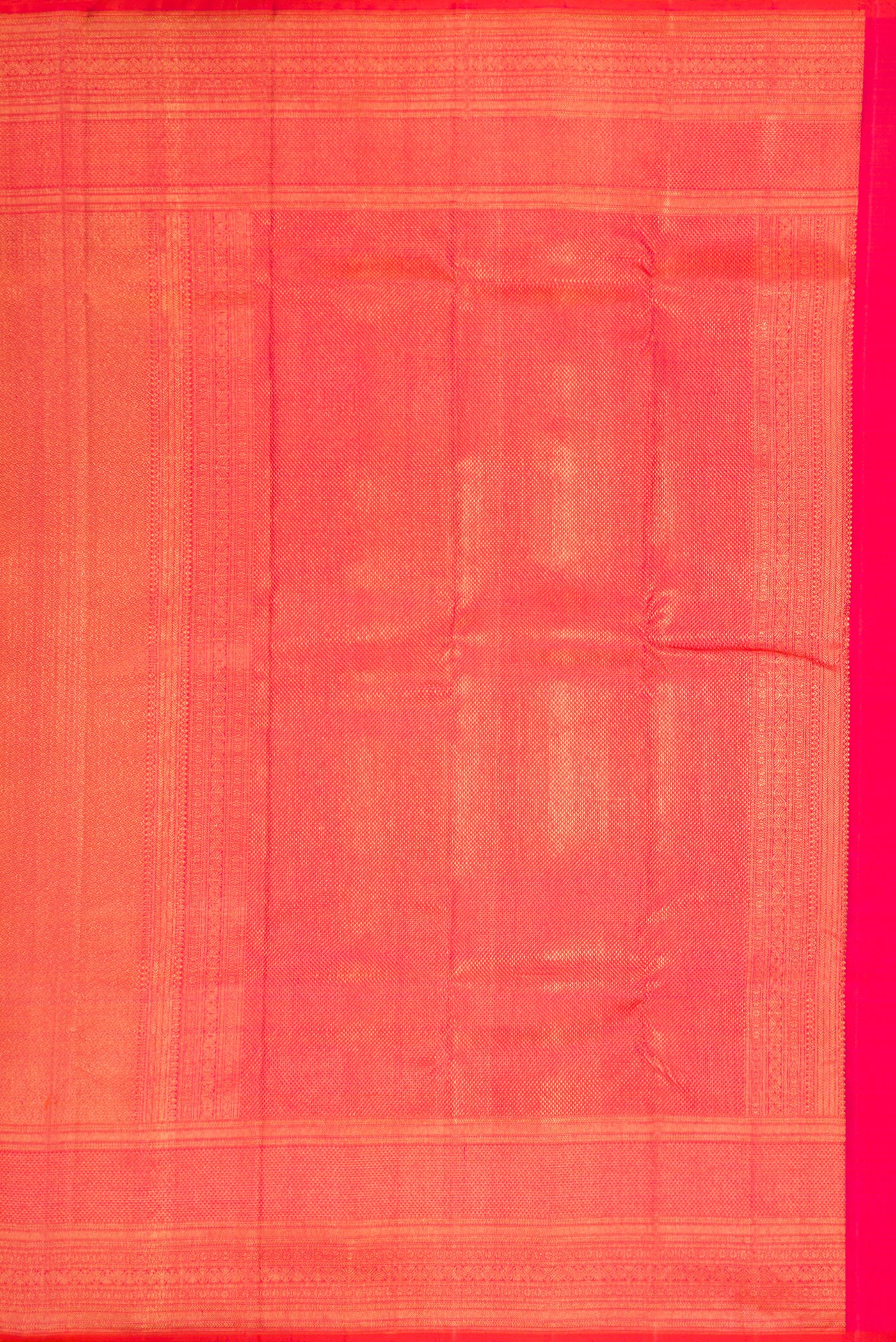 Pink with Orange Color Kanchipuram Silk Saree - Image 7
