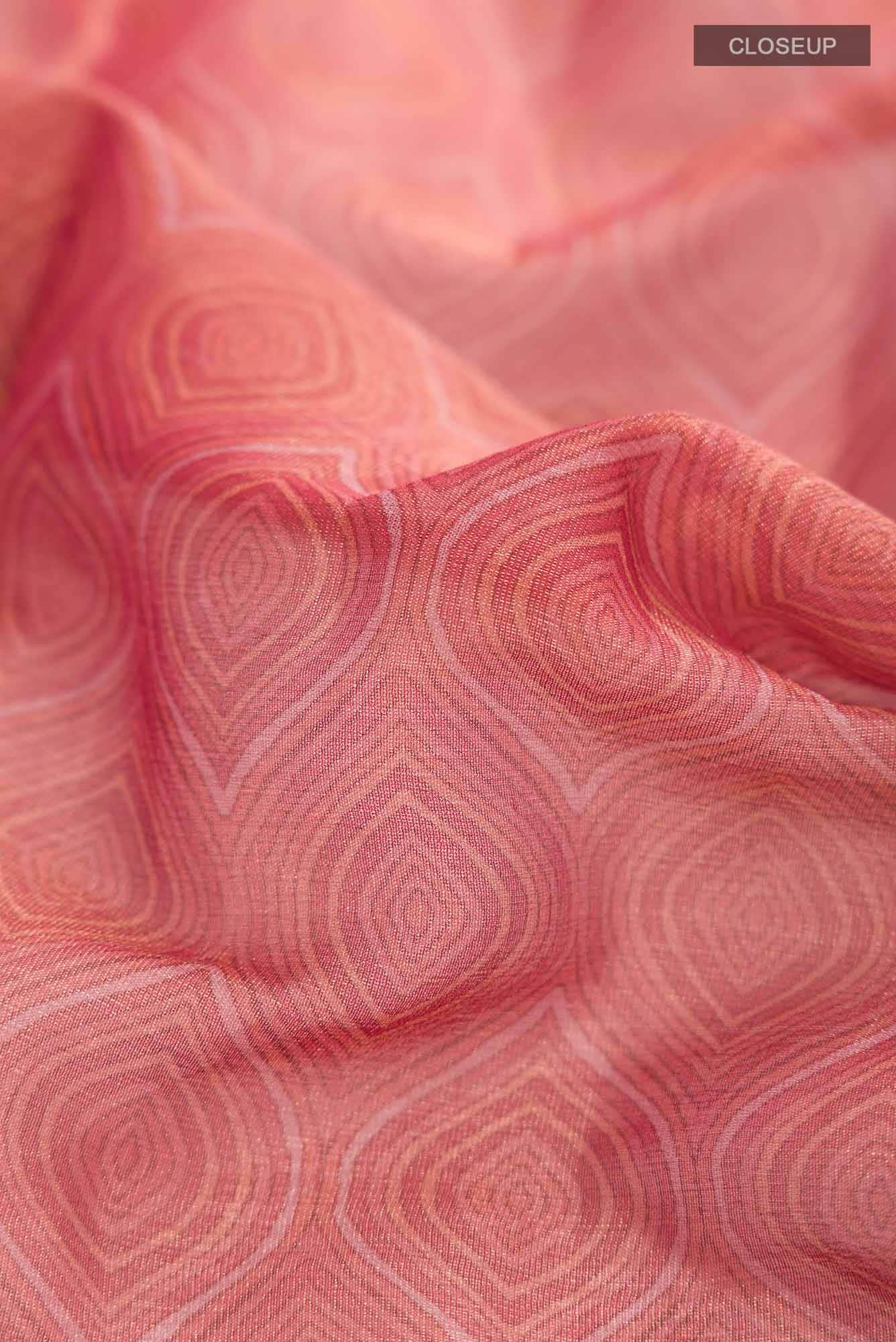 Coral Georgette Saree - Image 2