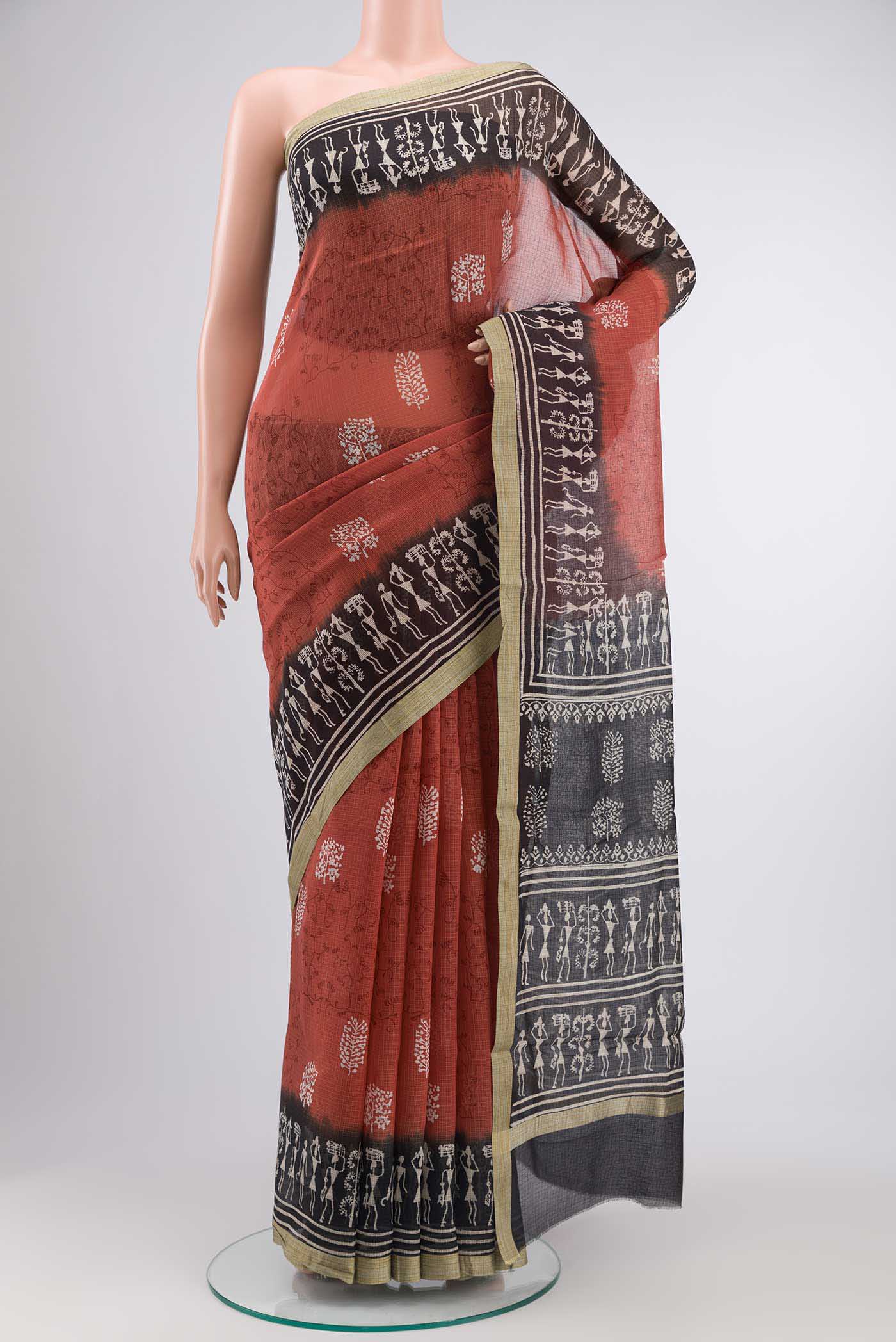 Coral Kota Cotton Saree