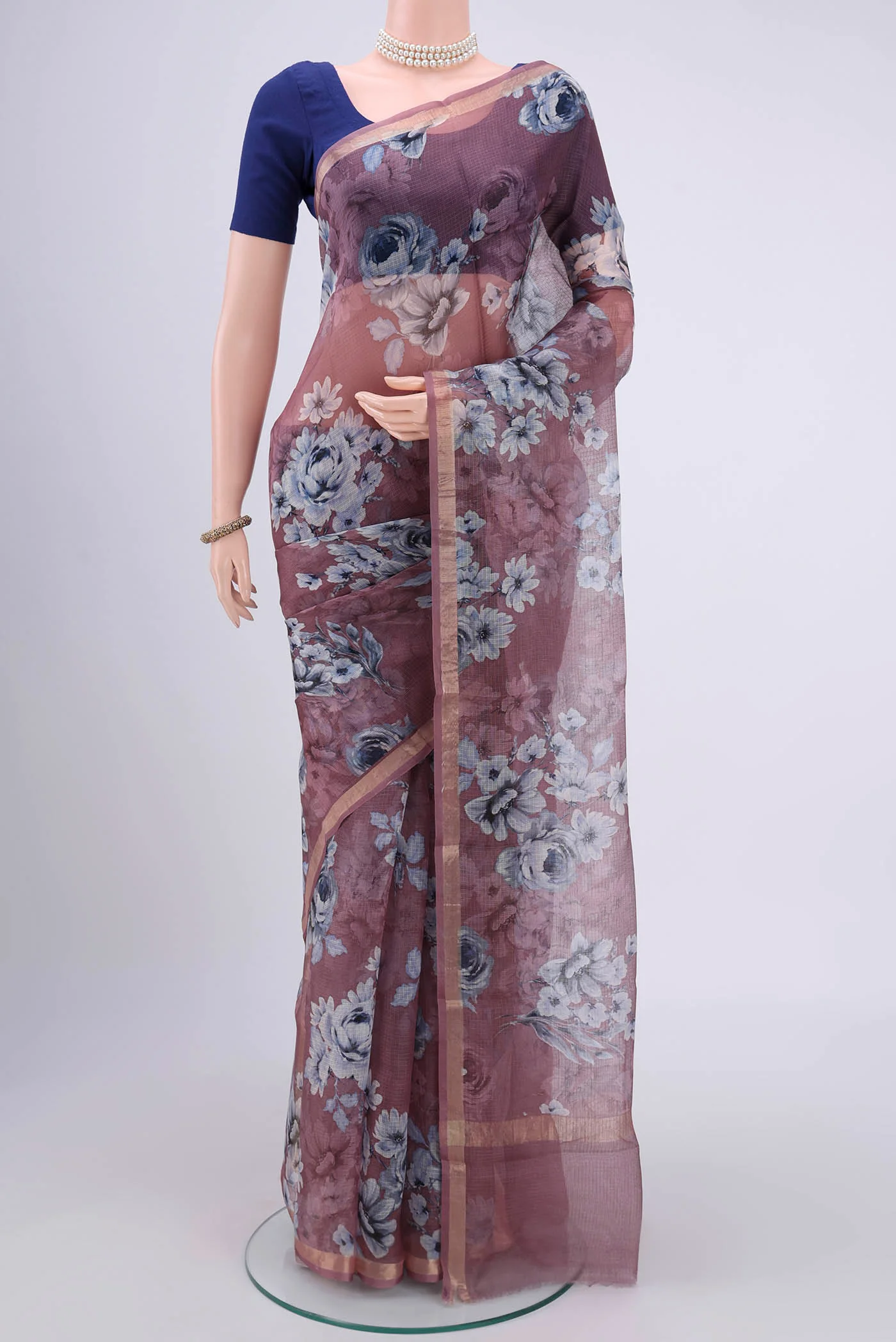 Mauve Kota Silk Saree
