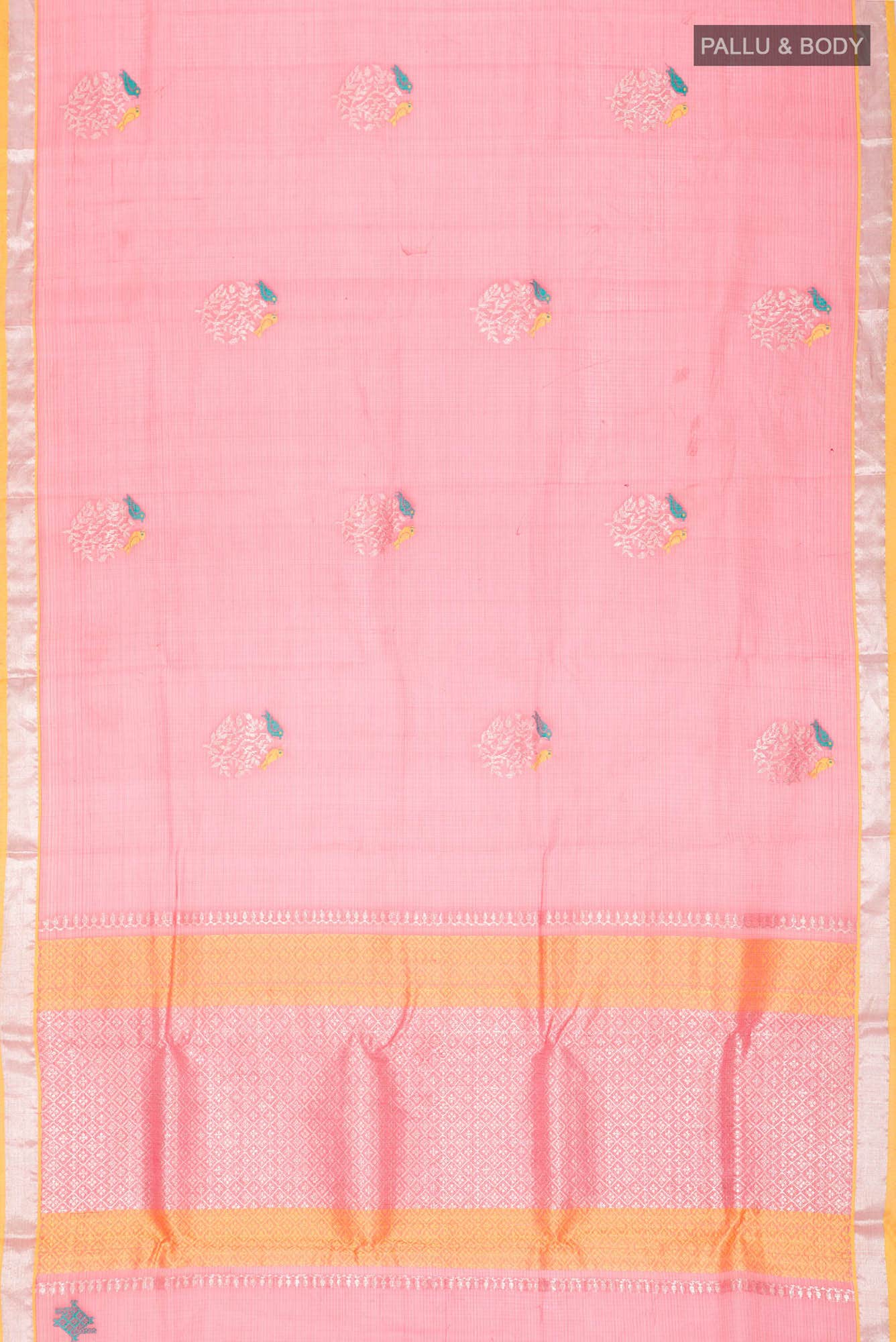 Coral Kota Silk Saree - Image 4