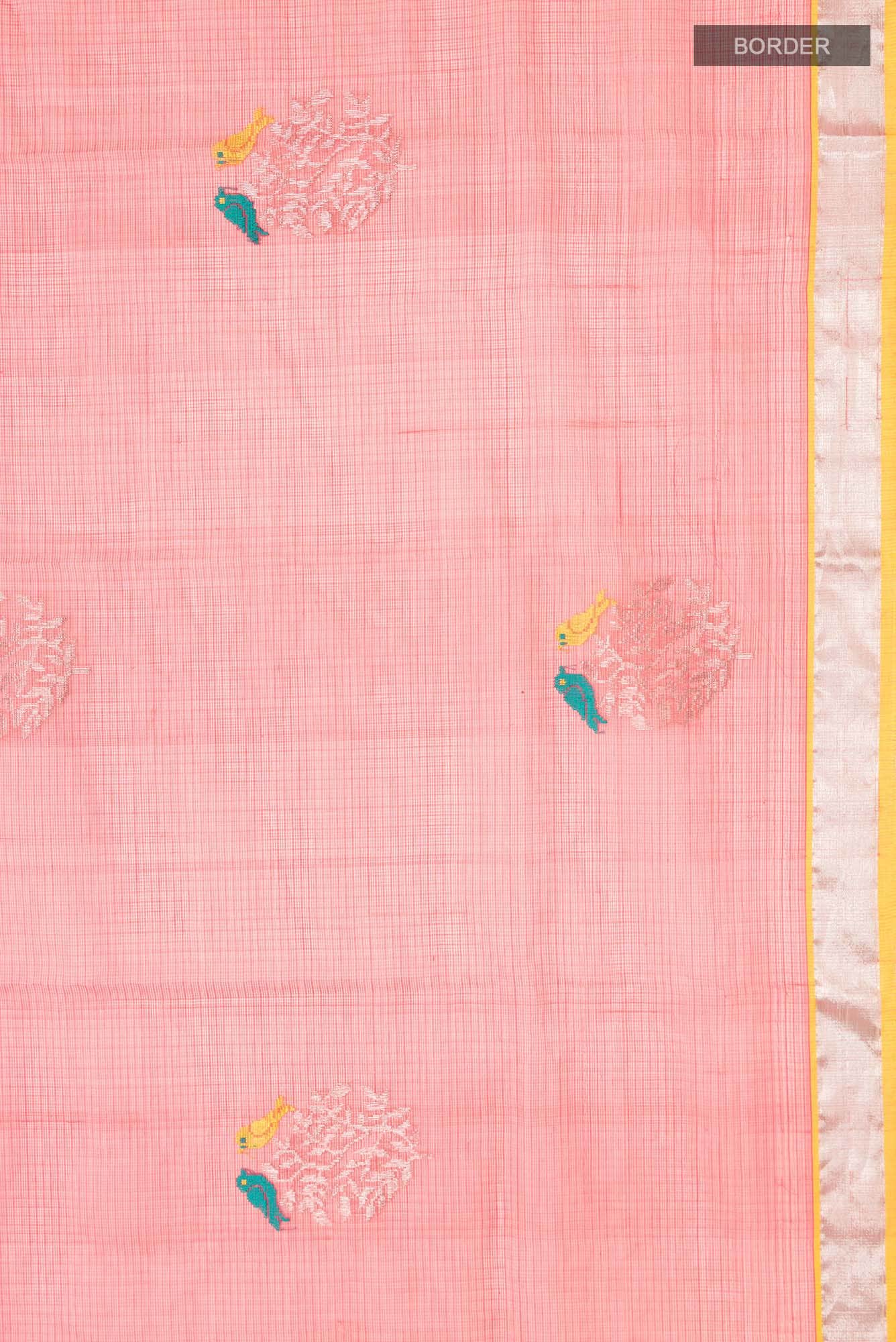 Coral Kota Silk Saree - Image 6