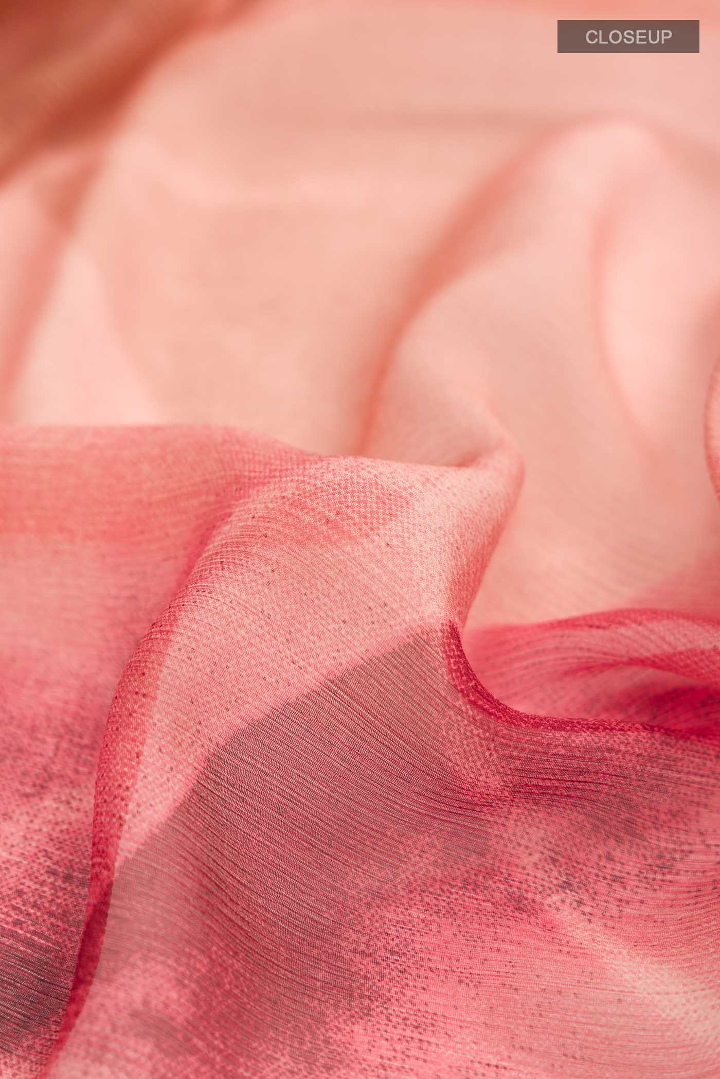 Coral Mysore Chiffon Saree - Image 2